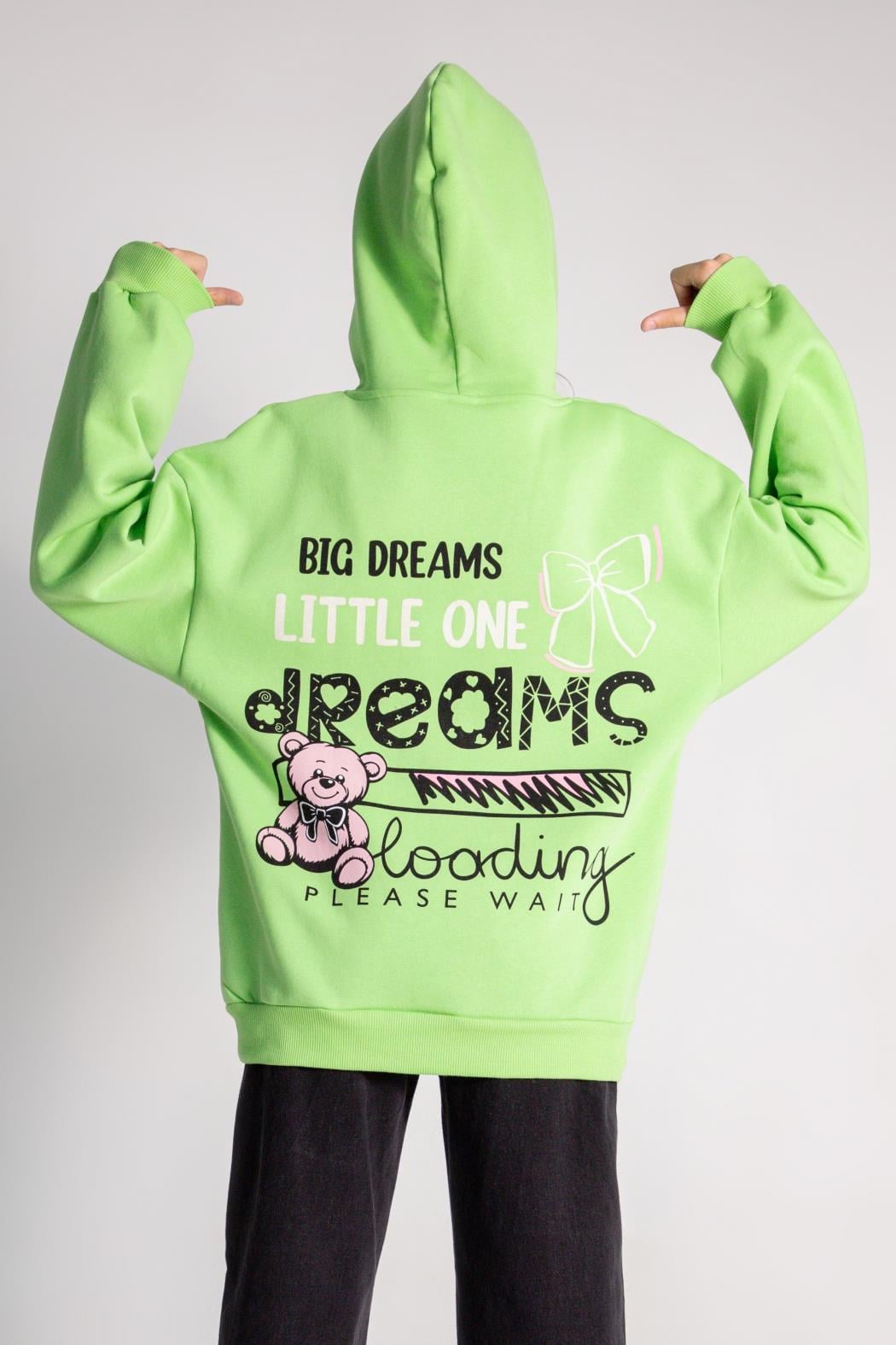 Kız Kapüşonlu Sweatshirt Şardonlu 