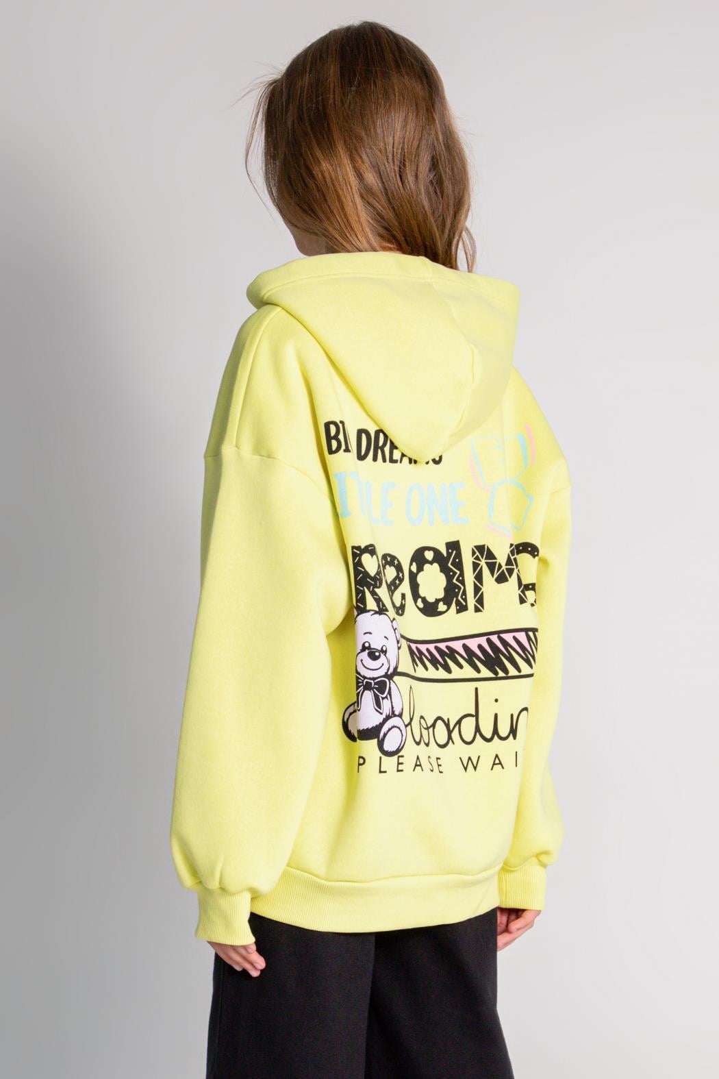 Kız Kapüşonlu Sweatshirt Şardonlu 