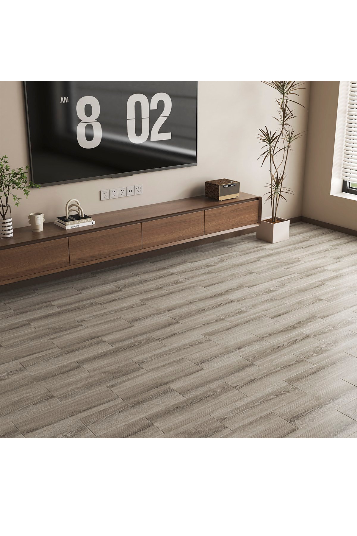 11 Adet, 60x15 Cm 1 m² Açık Gri Meşe, Gri-Bej Tonlarında Esnek Yıkanabilir Kesilebilir Silinebilir Zemin Duvar Parke Yer Döşemesi Kendinden Yapışkanlı PVC Zemin Kaplaması -Z003