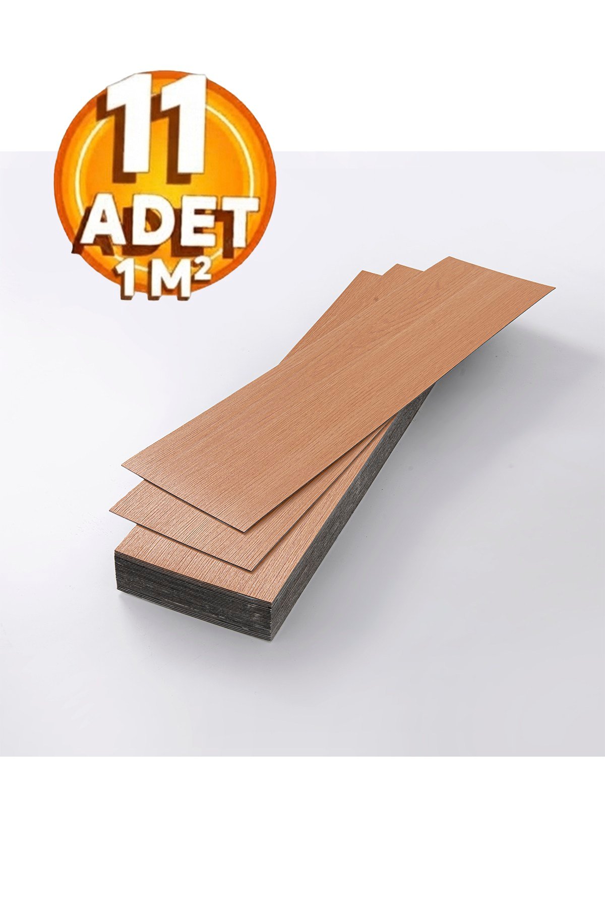 11 Adet, 60x15 Cm 1 m² Açık Kahverengi Tonlarında Esnek Yıkanabilir Kesilebilir Silinebilir Zemin Duvar Parke Yer Döşemesi Kendinden Yapışkanlı PVC Zemin Kaplaması -Z010