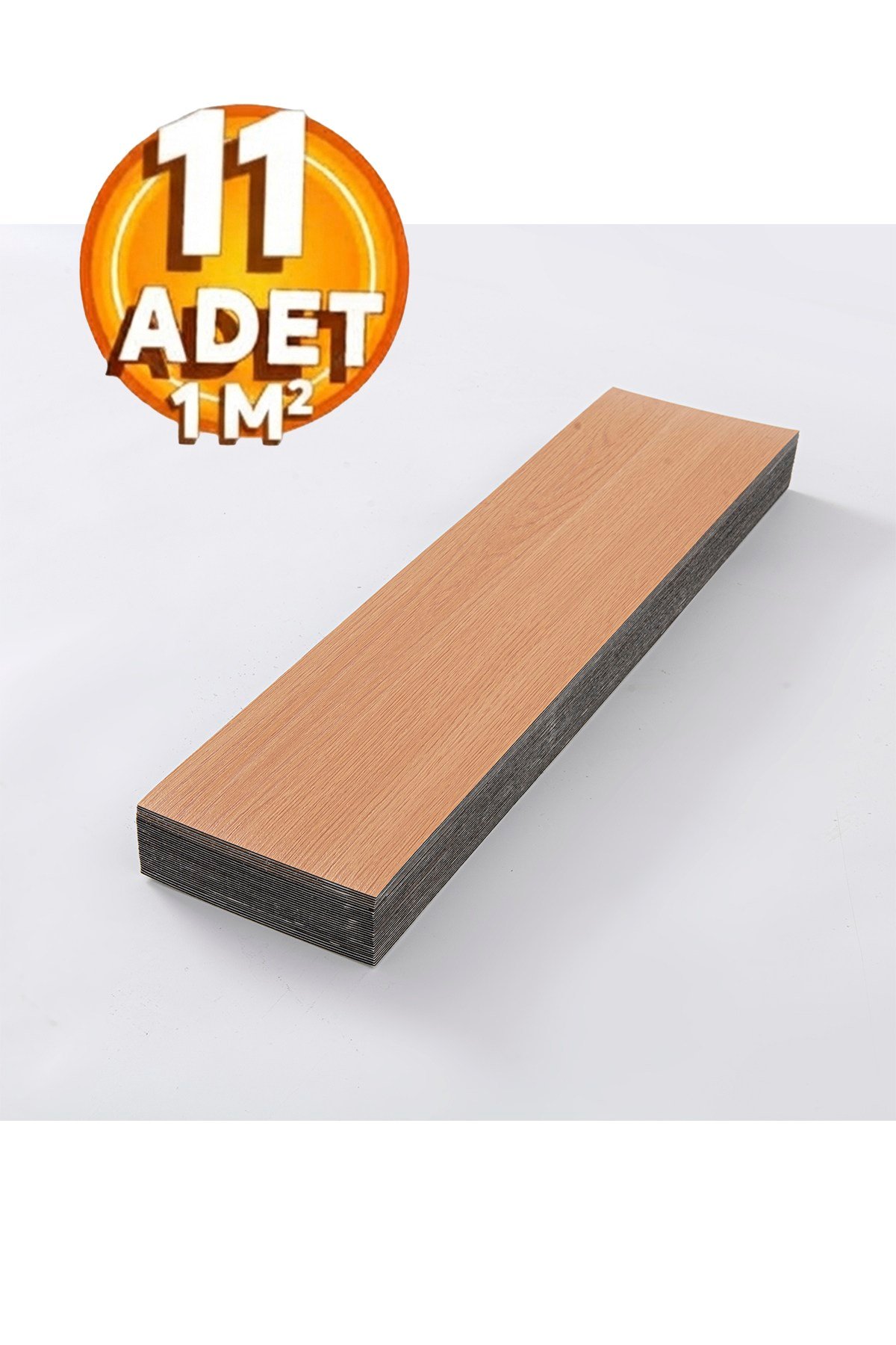 11 Adet, 60x15 Cm 1 m² Açık Kahverengi Tonlarında Esnek Yıkanabilir Kesilebilir Silinebilir Zemin Duvar Parke Yer Döşemesi Kendinden Yapışkanlı PVC Zemin Kaplaması -Z010