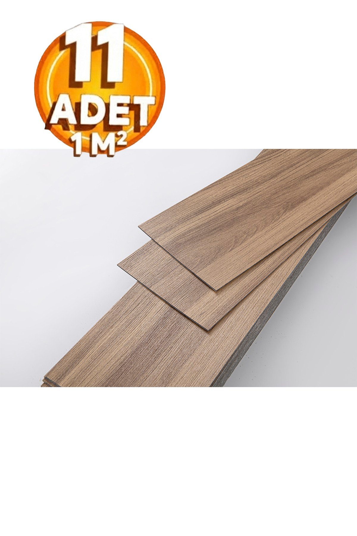 11 Adet, 60x15 Cm 1 m² Doğal Ceviz Tonlarında Esnek Yıkanabilir Kesilebilir Silinebilir Zemin Duvar Parke Yer Döşemesi Kendinden Yapışkanlı PVC Zemin Kaplaması -Z011