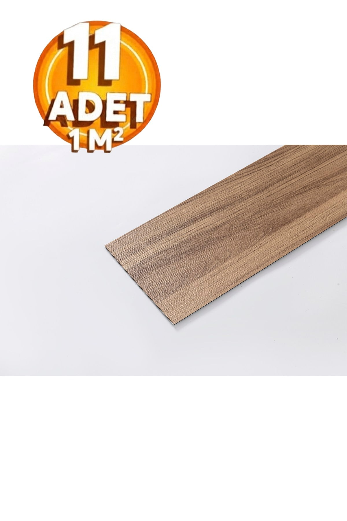 11 Adet, 60x15 Cm 1 m² Doğal Ceviz Tonlarında Esnek Yıkanabilir Kesilebilir Silinebilir Zemin Duvar Parke Yer Döşemesi Kendinden Yapışkanlı PVC Zemin Kaplaması -Z011