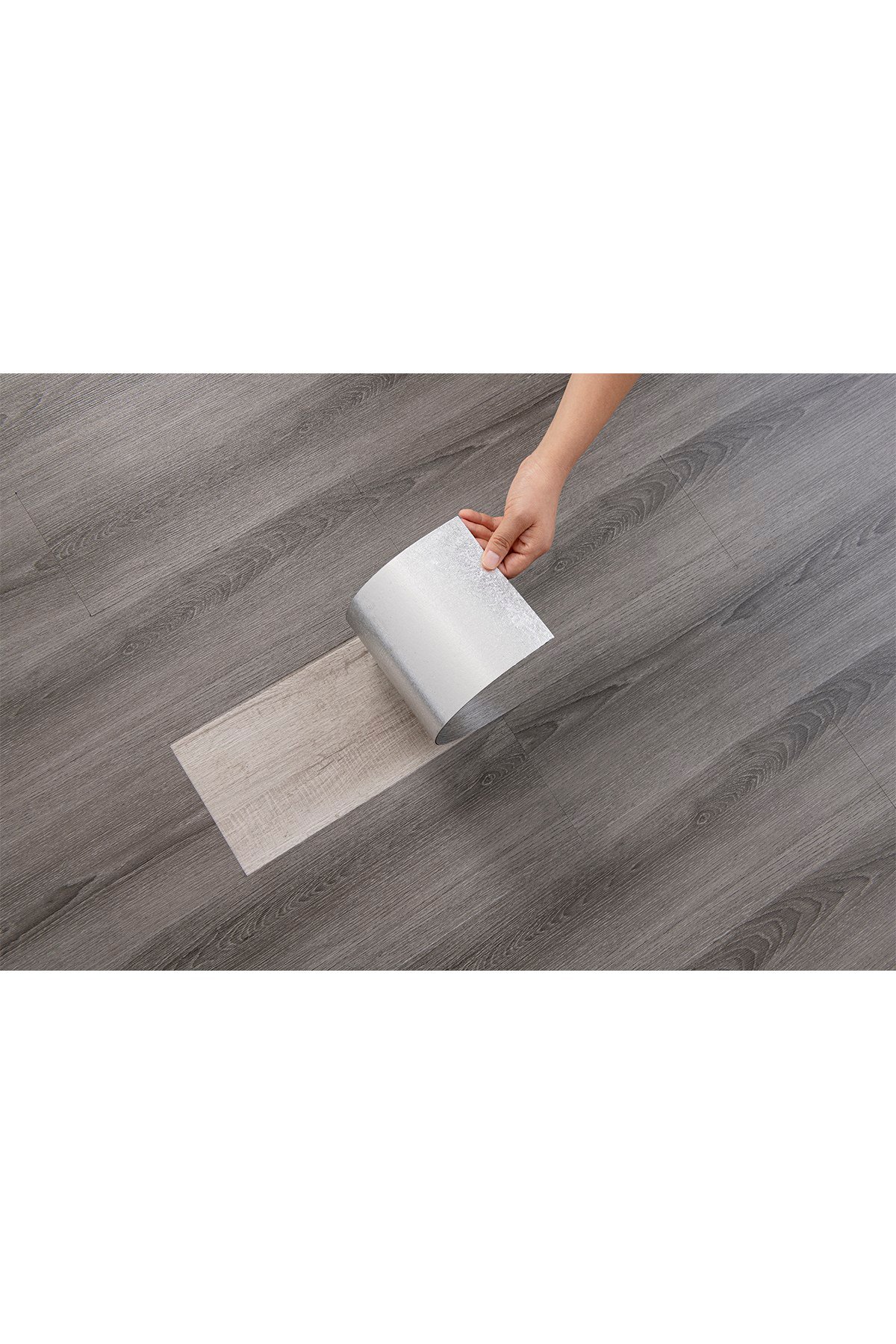11 Adet, 60x15 Cm 1 m² Koyu Gri Tonlarında Esnek Yıkanabilir Kesilebilir Silinebilir Zemin Duvar Parke Yer Döşemesi Kendinden Yapışkanlı PVC Zemin Kaplaması -Z005