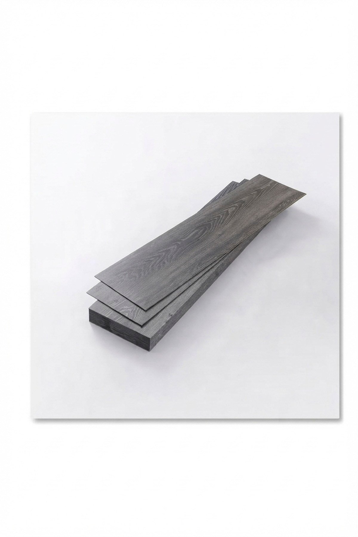 11 Adet, 60x15 Cm 1 m² Koyu Gri Tonlarında Esnek Yıkanabilir Kesilebilir Silinebilir Zemin Duvar Parke Yer Döşemesi Kendinden Yapışkanlı PVC Zemin Kaplaması -Z005