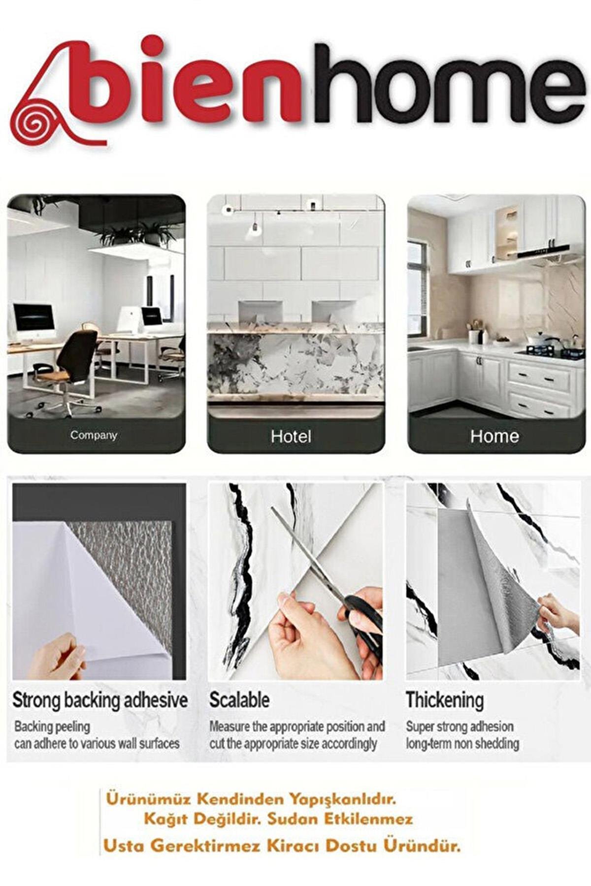30x60cm Gold Damar Mermer Desenli Kendinden Yapışkanlı Banyo PVC Duvar Paneli-M6002