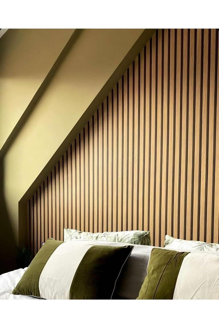 3d Effect 2078 Lambri Panel Ahşap Duvar Çıtası Desenli Duvar Kağıdı 5,30 M²
