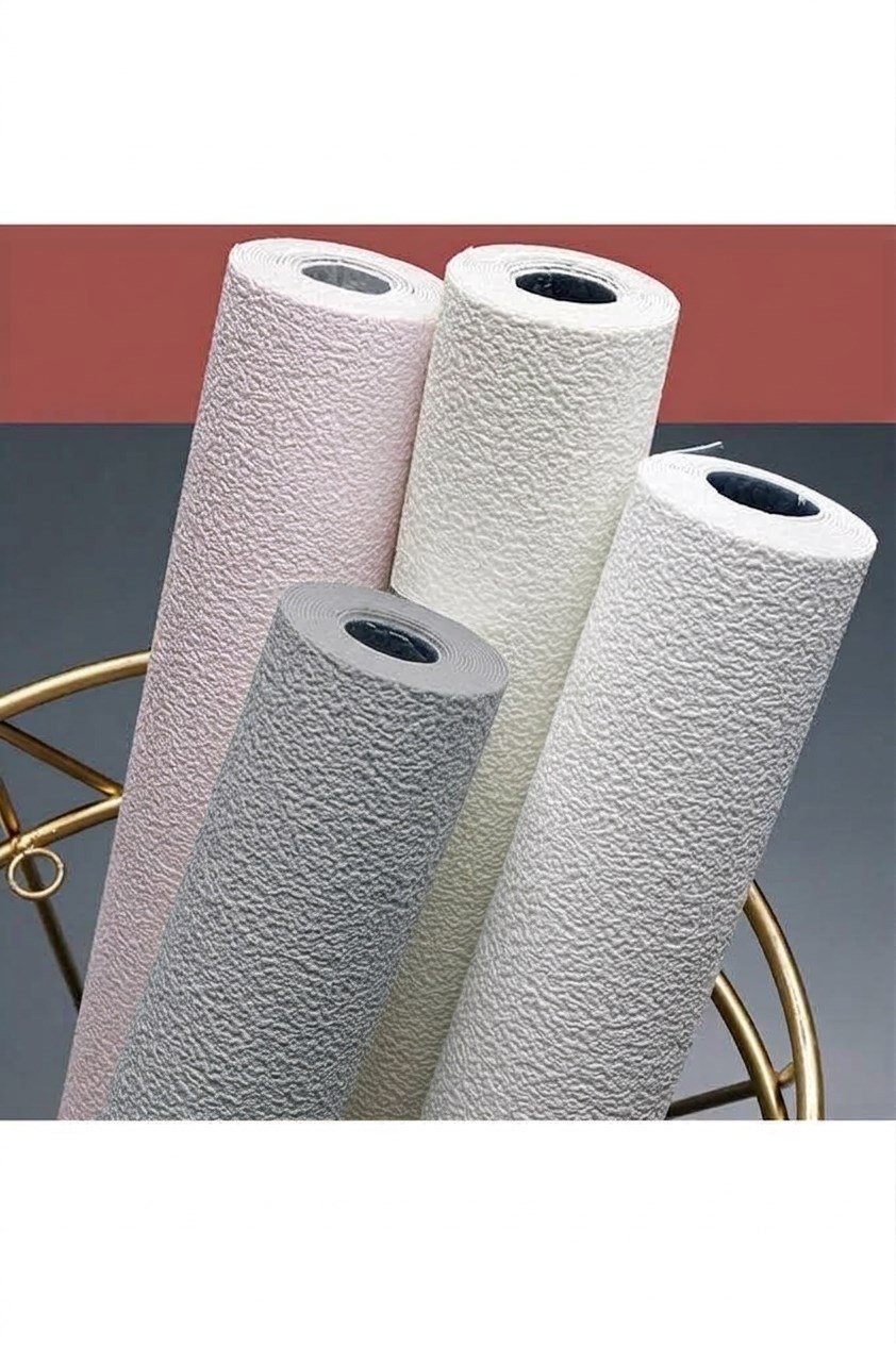 50x280cm Gri Renk Tek Rulo Halinde Kendinden Yapışkanlı Ek Yersiz Tek Parça XPE Isı Ses Yalıtım Dokulu Köpük Duvar Kağıdı-R281