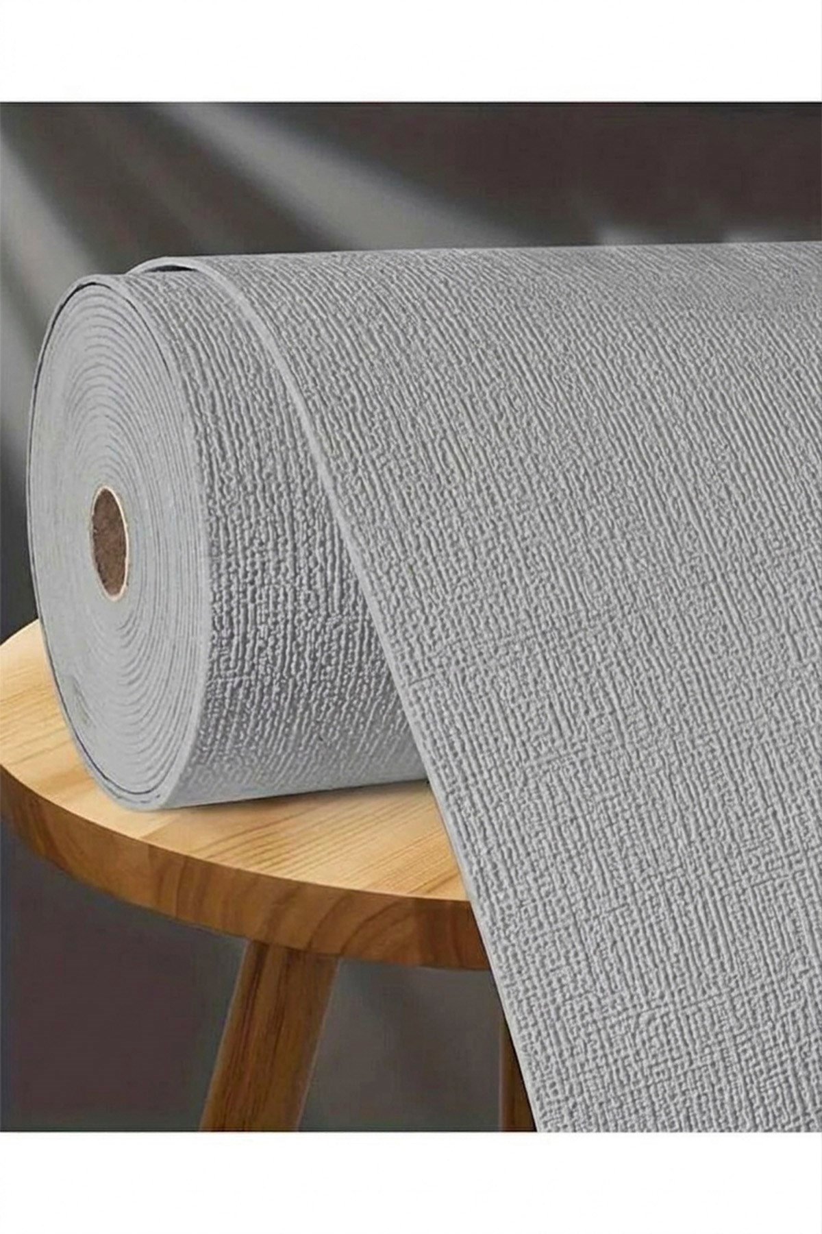 50x280cm Gri Renk Tek Rulo Halinde Kendinden Yapışkanlı Ek Yersiz Tek Parça XPE Isı Ses Yalıtım Dokulu Köpük Duvar Kağıdı-R281