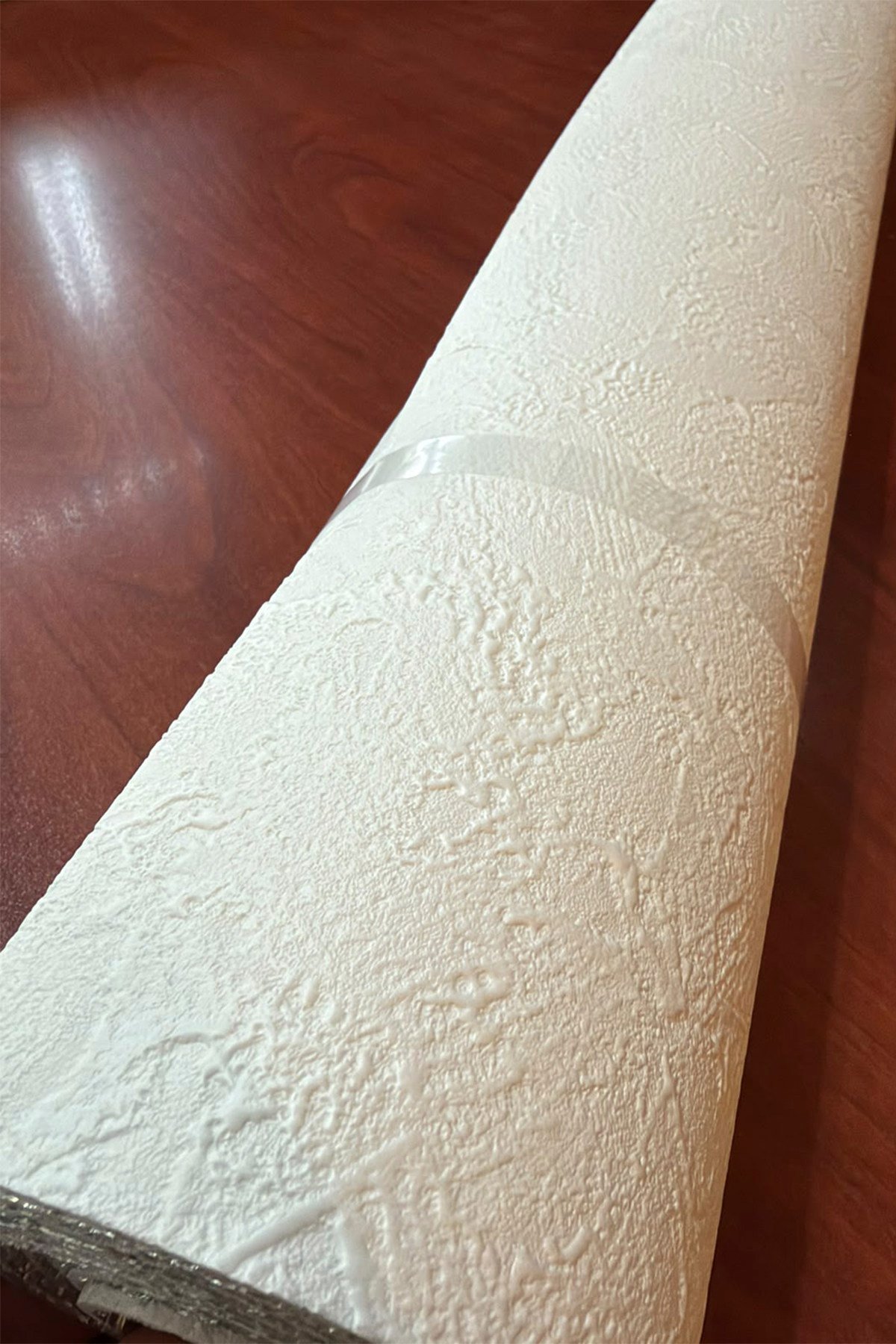60x280 cm Beyaz Renk Tek Rulo Halinde Ek Yersiz Tek Parça XPE Isı Ses Yalıtım Kendinden Yapışkanlı Kendinden Desenli Dokulu Köpük Duvar Kağıdı-R-1001