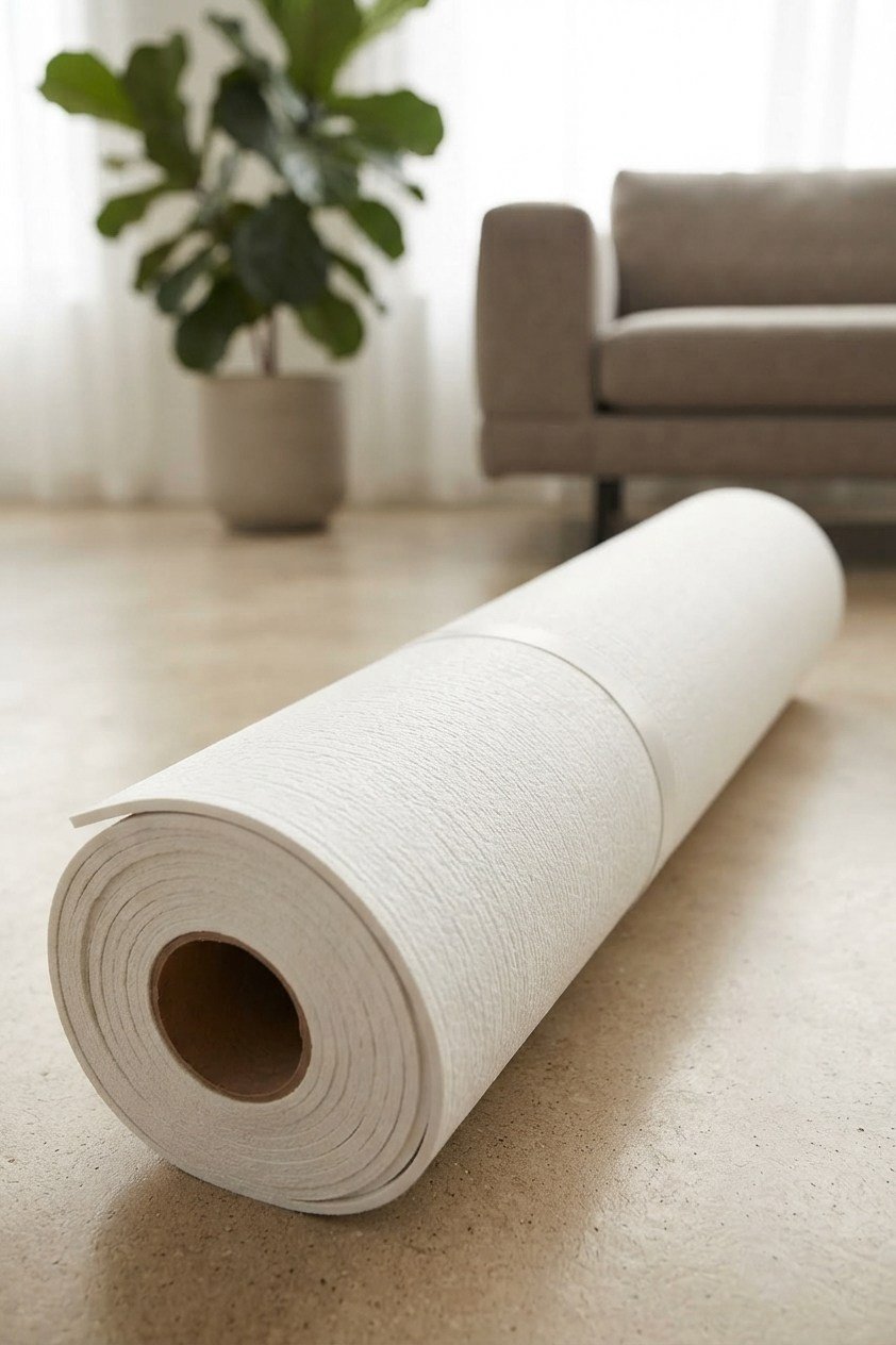 60x280 cm Kabartmalı Dokulu Beyaz Renk Tek Rulo Halinde Ek Yersiz Tek Parça XPE Isı Ses Yalıtım Kendinden Yapışkanlı Kendinden Desenli Dokulu Köpük Duvar Kağıdı-R-4001