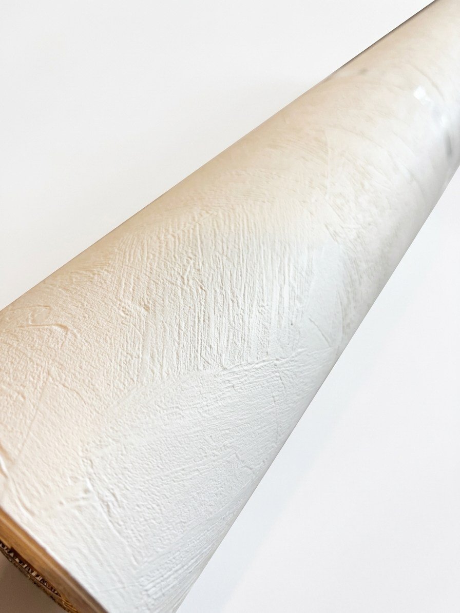 60x280 cm Kabartmalı Dokulu Beyaz Renk Tek Rulo Halinde Ek Yersiz Tek Parça XPE Isı Ses Yalıtım Kendinden Yapışkanlı Kendinden Desenli Dokulu Köpük Duvar Kağıdı-R-5001