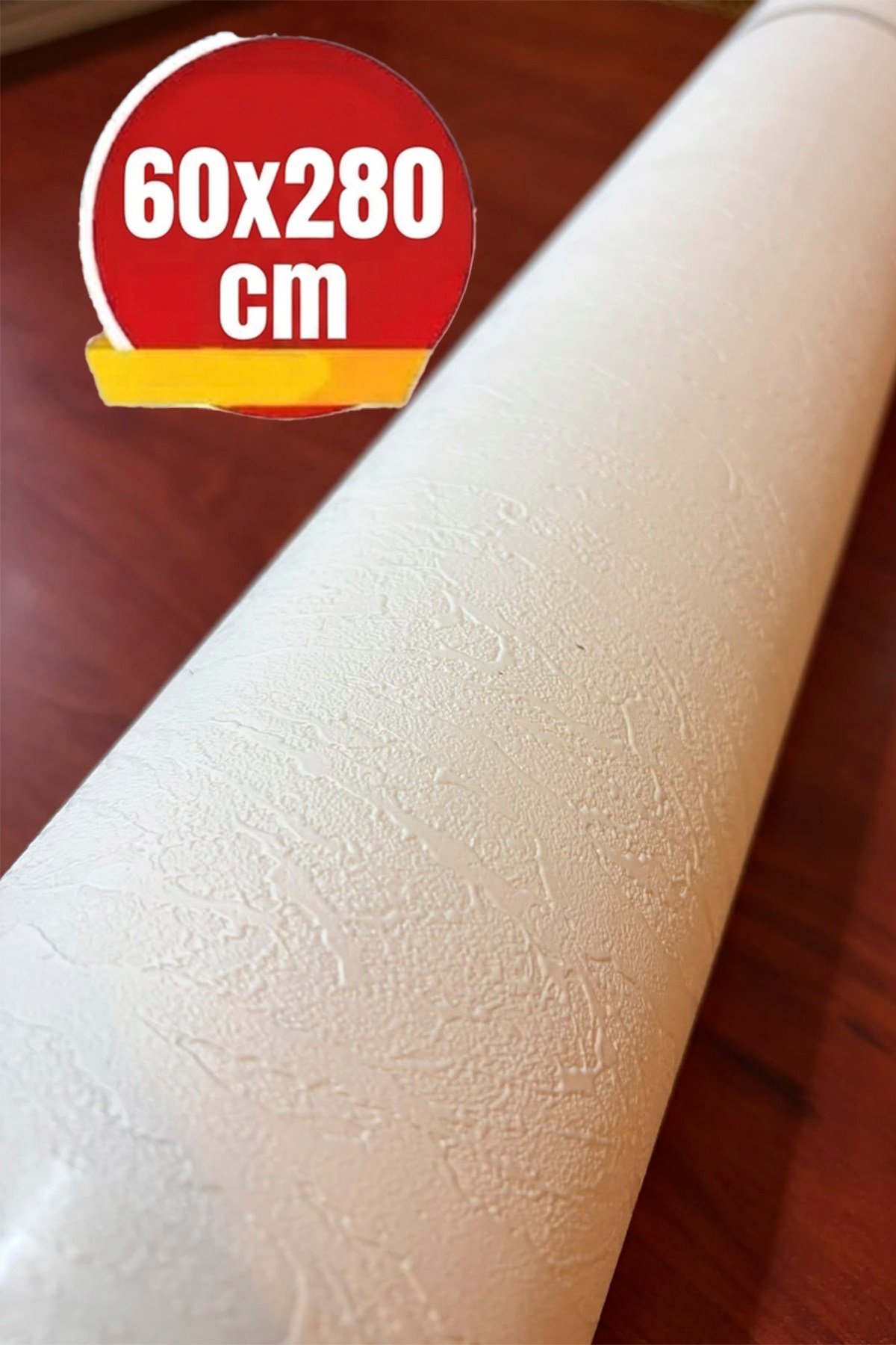 60x280 cm Kabartmalı Dokulu Beyaz Renk Tek Rulo Halinde Ek Yersiz Tek Parça XPE Isı Ses Yalıtım Kendinden Yapışkanlı Kendinden Desenli Dokulu Köpük Duvar Kağıdı-R-1201