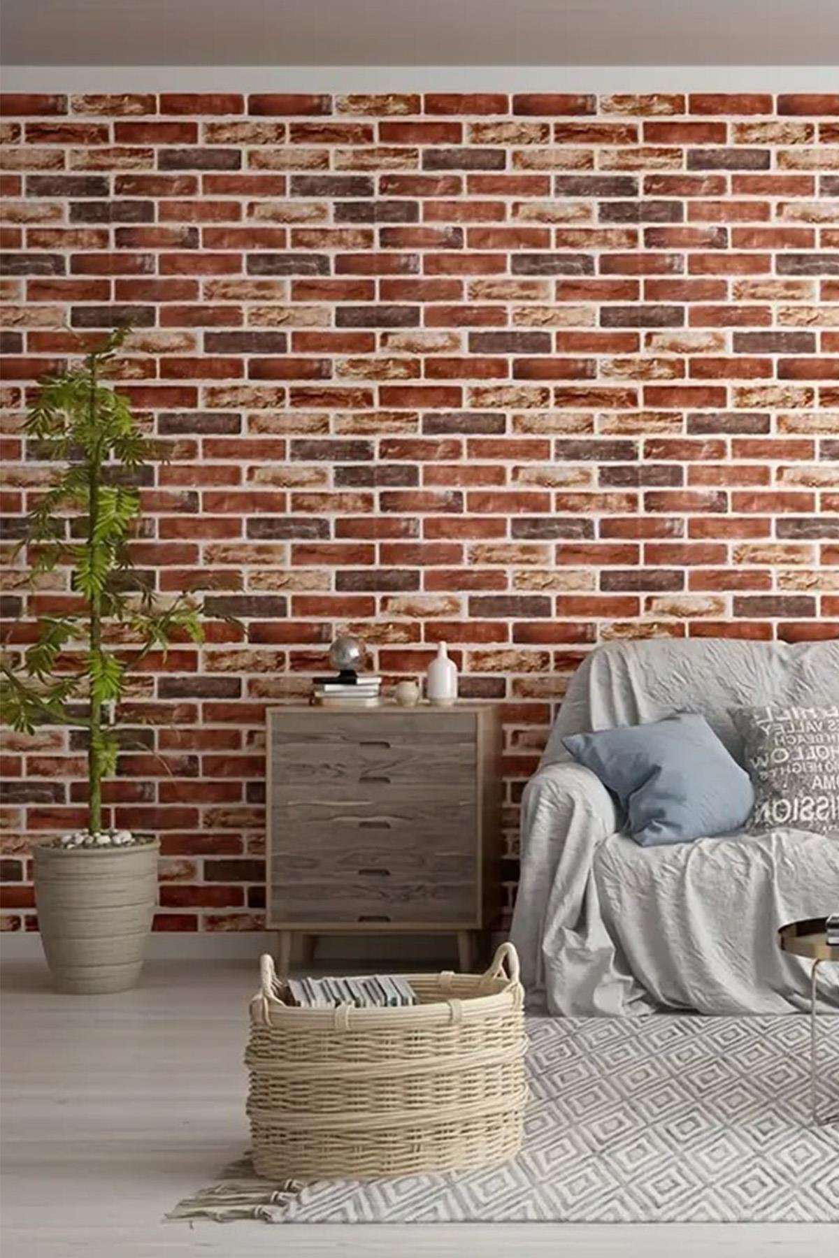 70x70 Cm 0,50M² Kırmızı 3d Kendinden Yapışkanlı Esnek Duvar Kağıdı Kaplama Paneli Köpük -5015