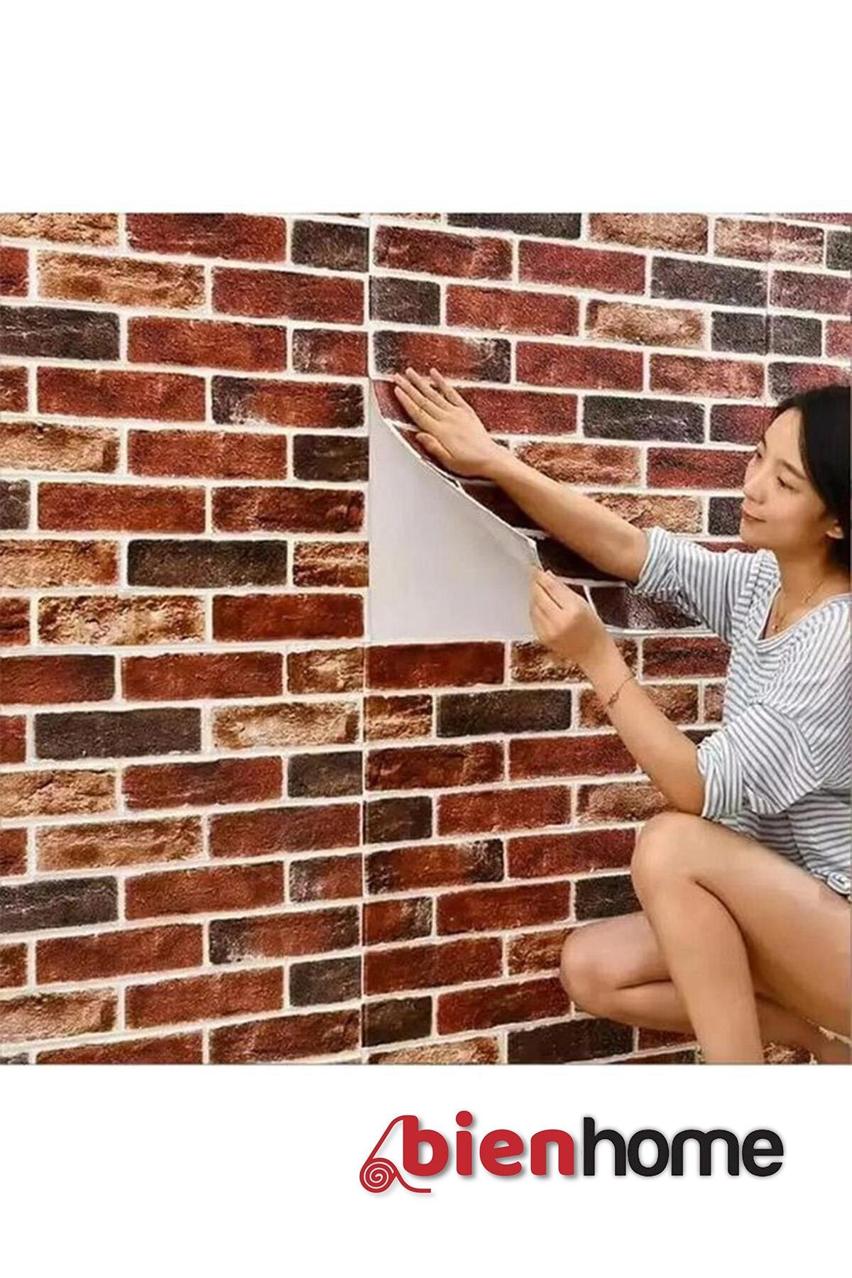 70x70 Cm 0,50M² Kırmızı 3d Kendinden Yapışkanlı Esnek Duvar Kağıdı Kaplama Paneli Köpük -5015