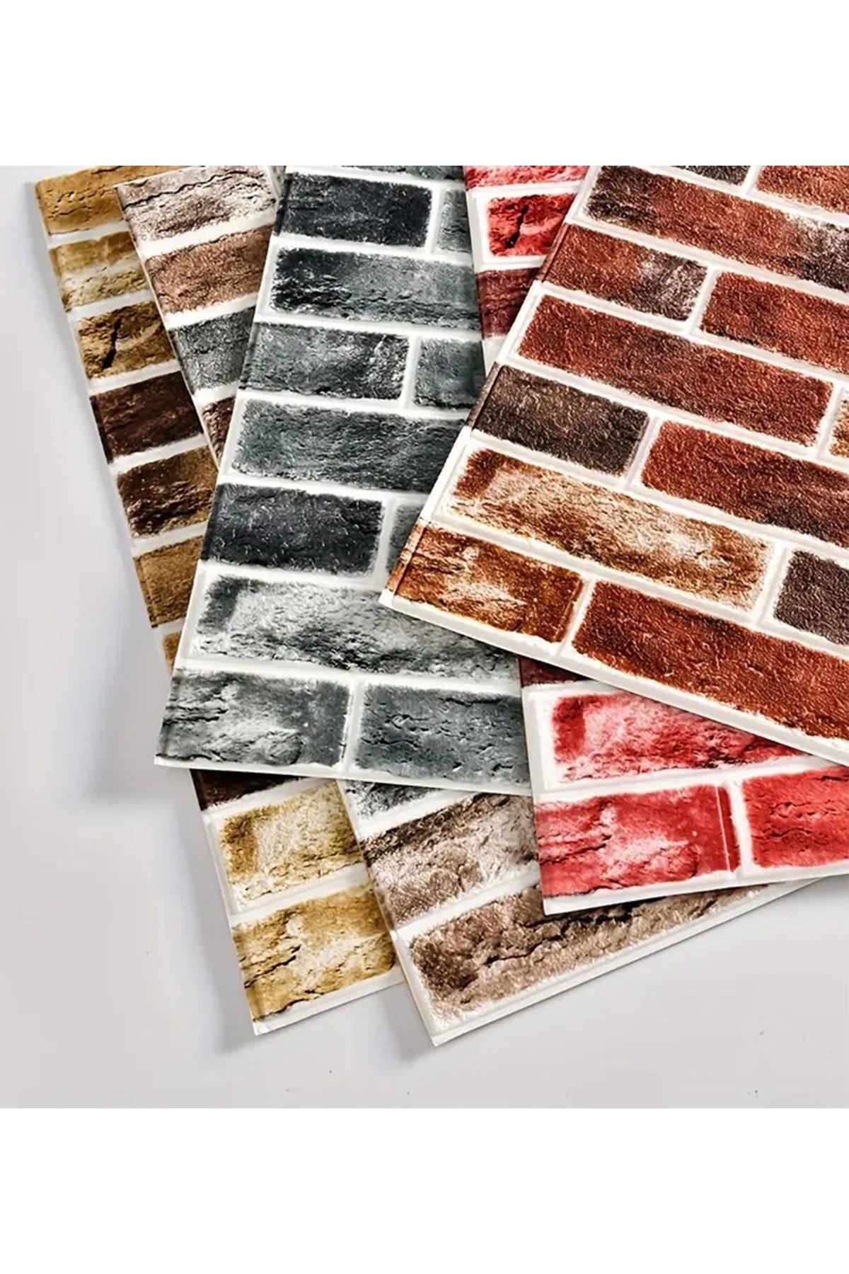 70x70 Cm 0,50M² Kırmızı 3d Kendinden Yapışkanlı Esnek Duvar Kağıdı Kaplama Paneli Köpük -5015