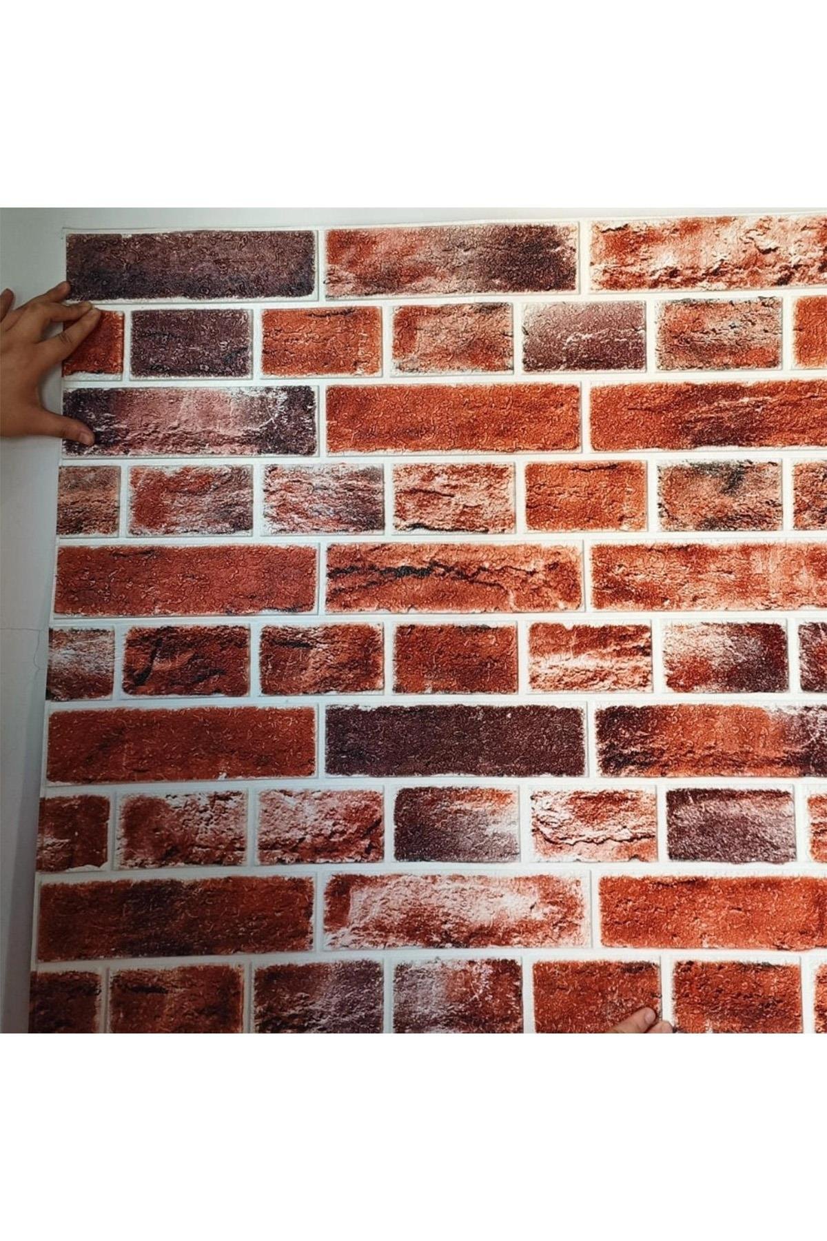70x70 Cm 0,50M² Kırmızı 3d Kendinden Yapışkanlı Esnek Duvar Kağıdı Kaplama Paneli Köpük -5015