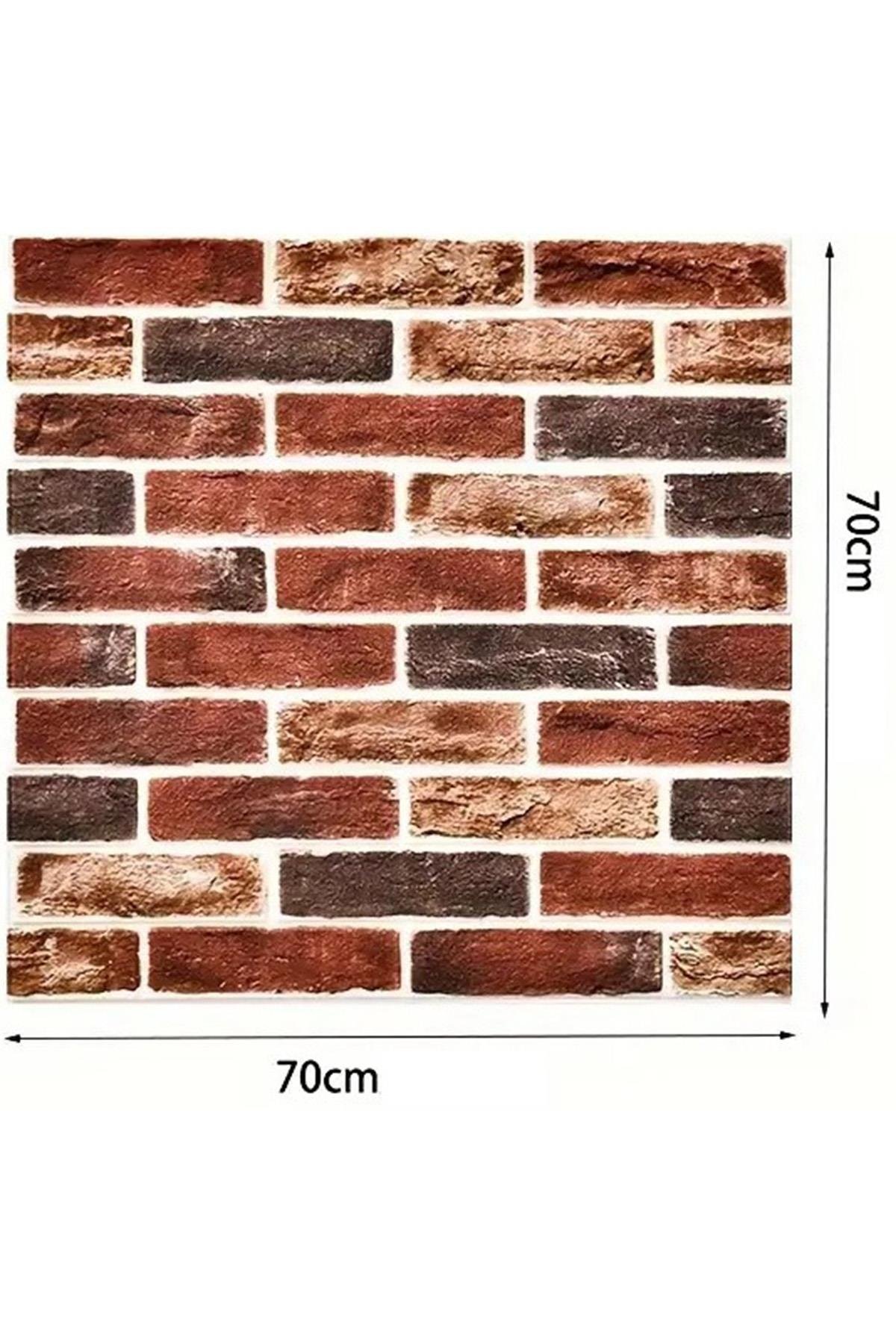 70x70 Cm 0,50M² Kırmızı 3d Kendinden Yapışkanlı Esnek Duvar Kağıdı Kaplama Paneli Köpük -5015