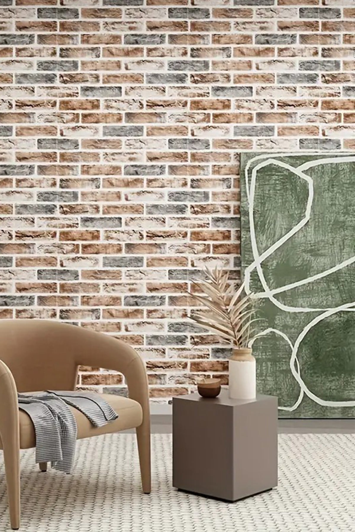70x70 Cm 0,50M² Renkli 3d Dekoratif Kendinden Yapışkanlı Esnek Duvar Kağıdı Kaplama Paneli Köpük -5013