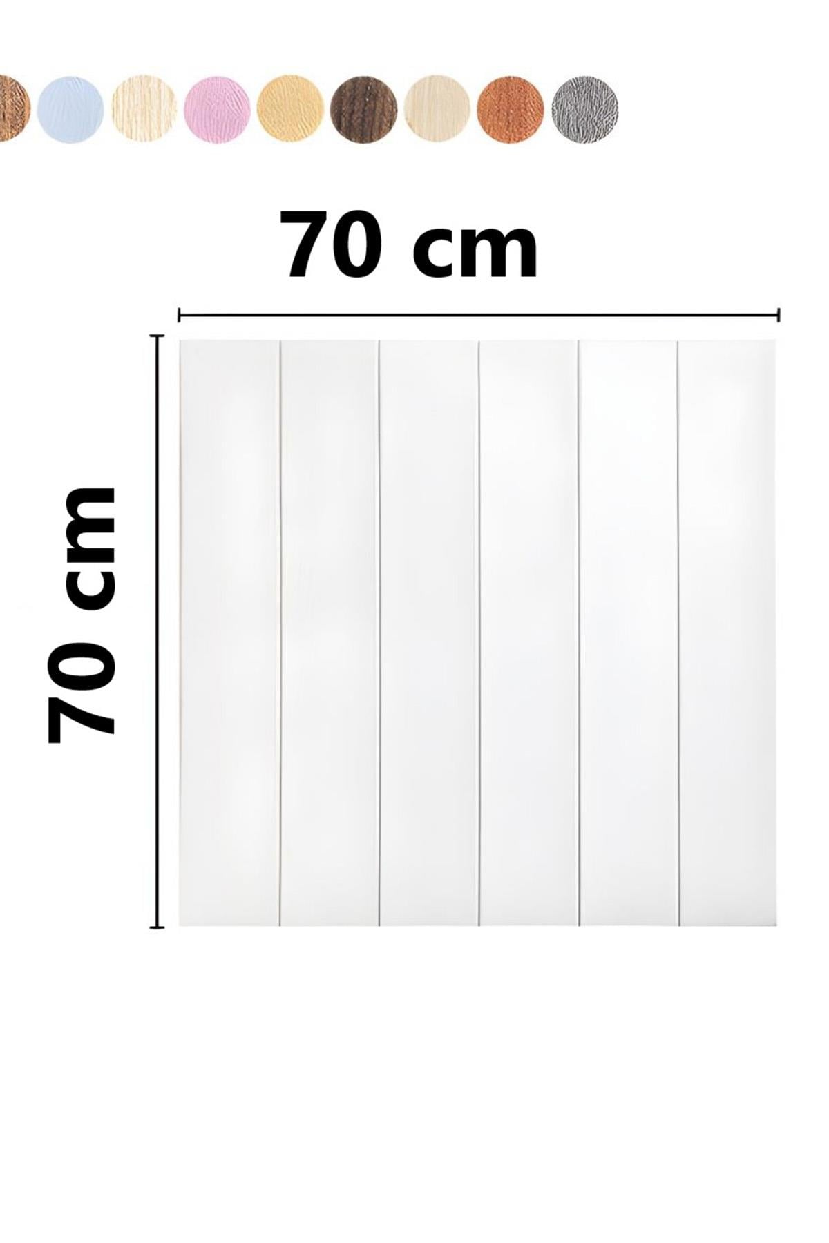 70x70Cm 0,50M² 3d Beyaz Ahşap Lambri Görünüm Kendinden Yapışkanlı Duvar Kağıdı Kaplama Panel Köpük -AD07