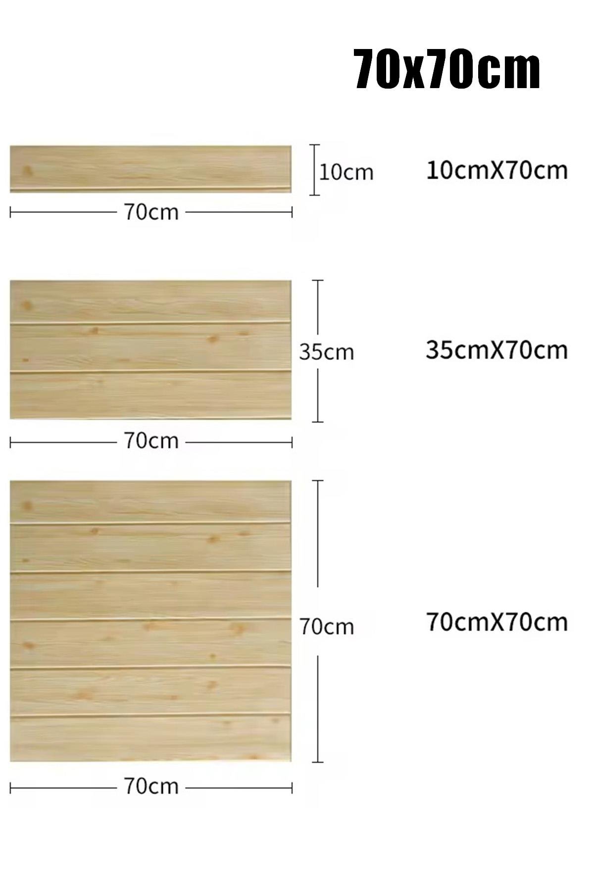 70x70Cm 0,50M² 3d Meşe Ahşap Lambri Görünüm Kendinden Yapışkanlı Duvar Kağıdı Kaplama Panel Köpük -AD05