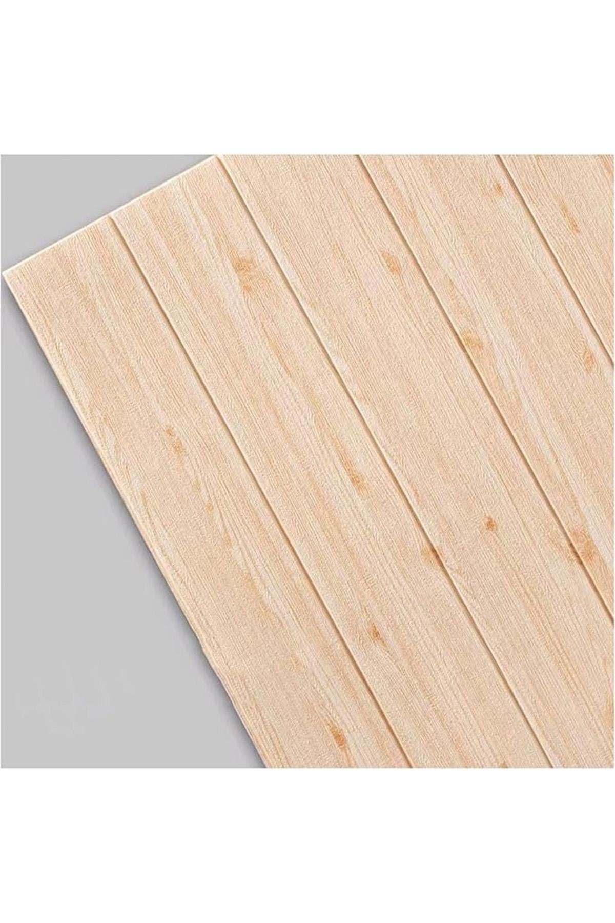 70x70Cm 0,50M² 3d Meşe Ahşap Lambri Görünüm Kendinden Yapışkanlı Duvar Kağıdı Kaplama Panel Köpük -AD05