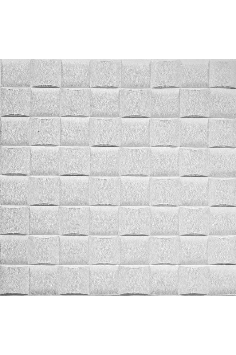 70x70cm 0,50M² Beyaz Dekoratif 3d Kendinden Yapışkanlı Köpük Duvar Kaplama Paneli-3101-Tavan Kaplama