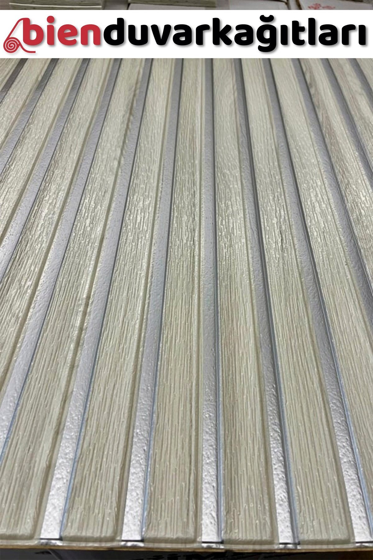 70x70cm 0,50M² Gümüş Gri Lambri Panel Ahşap Duvar Çıtası Desenli Gümüş Gri Kendinden Yapışkanlı Akustik Duvar Paneli Köpük -1406