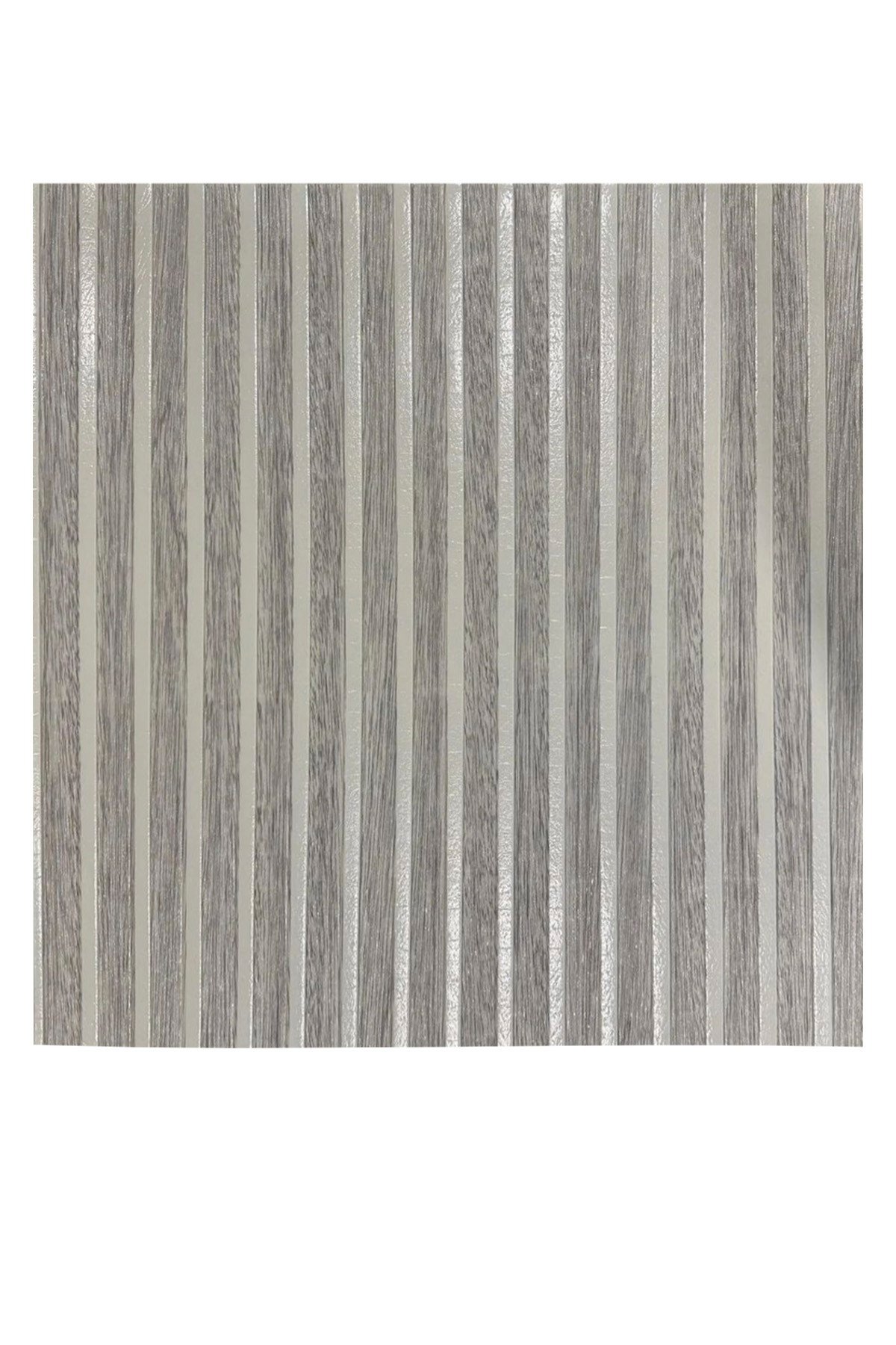 70x70cm 0,50M² Gümüş Gri Lambri Panel Ahşap Duvar Çıtası Desenli Gümüş Gri Kendinden Yapışkanlı Akustik Duvar Paneli Köpük -1406