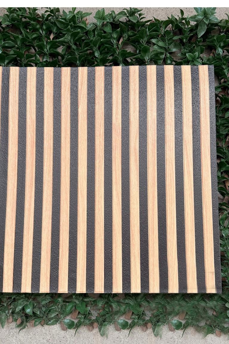 70x70cm 0,50M² Lambri Panel Ahşap Duvar Çıtası Desenli Kendinden Yapışkanlı Akustik Duvar -1403