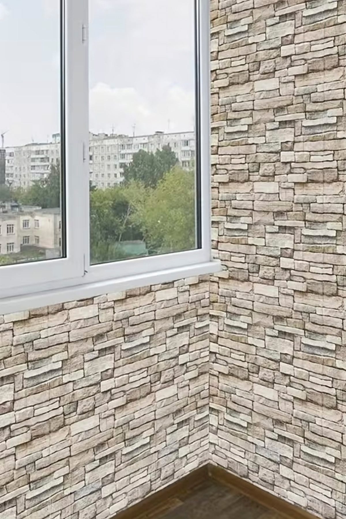 70x77 Cm Açık Kahve 0,54M² 3d Kendinden Yapışkanlı Tuğla Duvar Kağıdı Kaplama Panel Köpük Antik Köpük Duvar Paneli-FC26