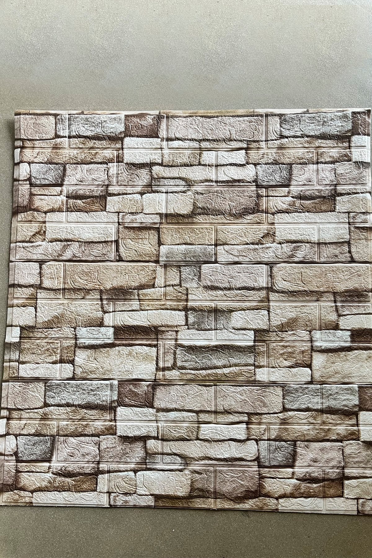 70x77 Cm Açık Kahve 0,54M² 3d Kendinden Yapışkanlı Tuğla Duvar Kağıdı Kaplama Panel Köpük Antik Köpük Duvar Paneli-FC26
