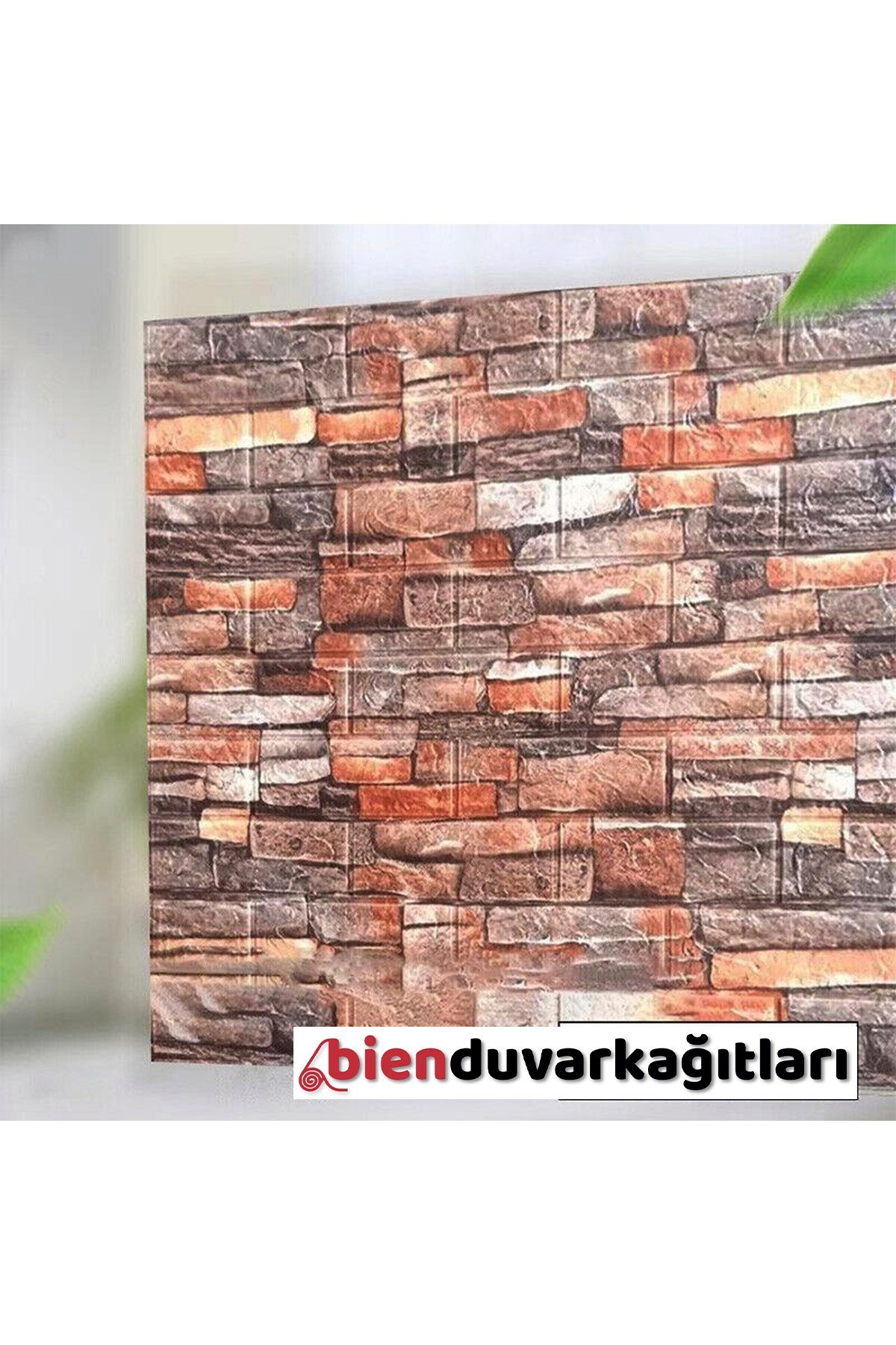70x77 Cm Beyaz 0,54M² 3d Kendinden Yapışkanlı Renkli Antik Tuğla Duvar Kağıdı Kaplama Panel Köpük-FC24