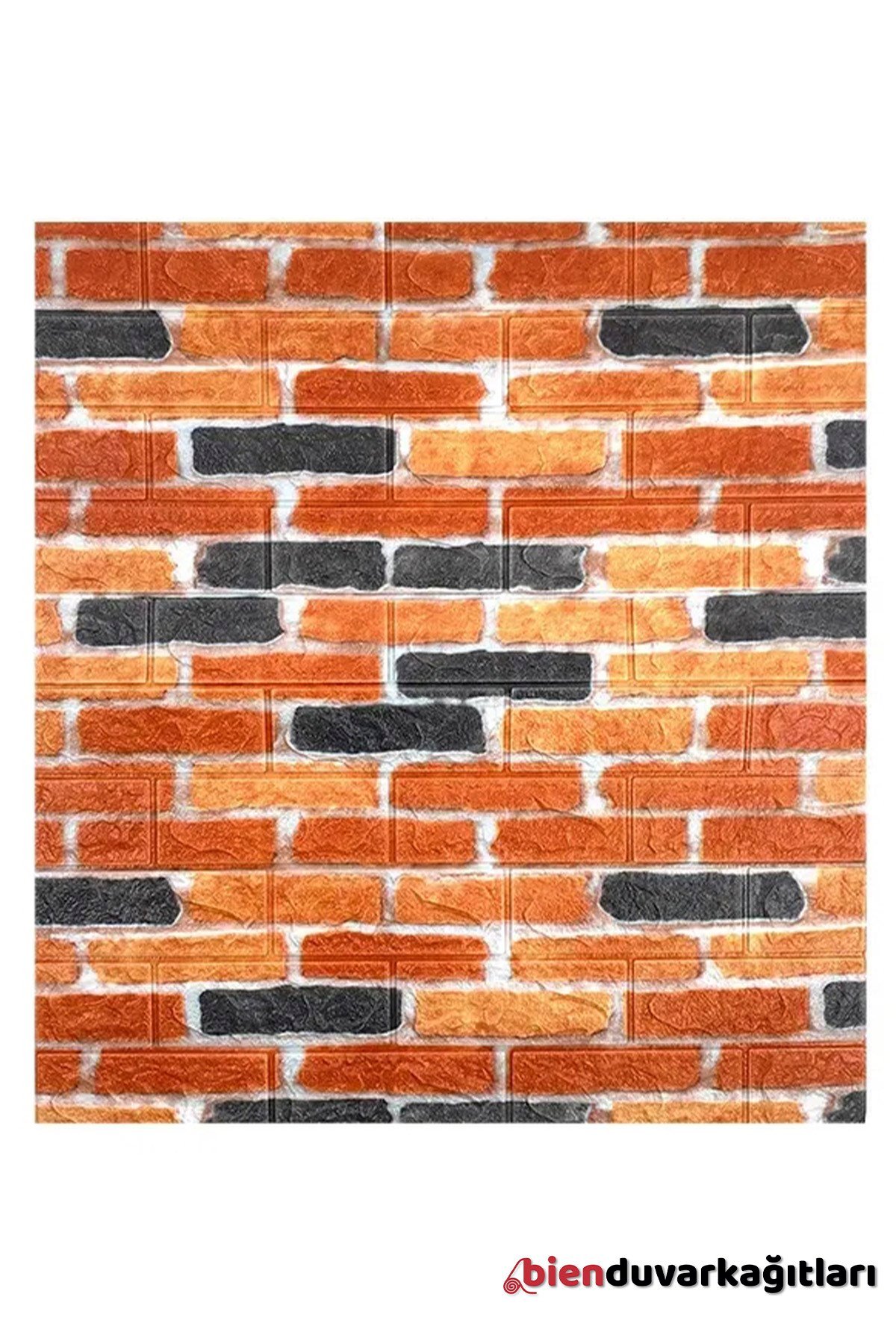 70x77 Cm Beyaz 0,54M² 3d Kendinden Yapışkanlı Renkli Tuğla Duvar Kağıdı Kaplama Panel Köpük-FC06