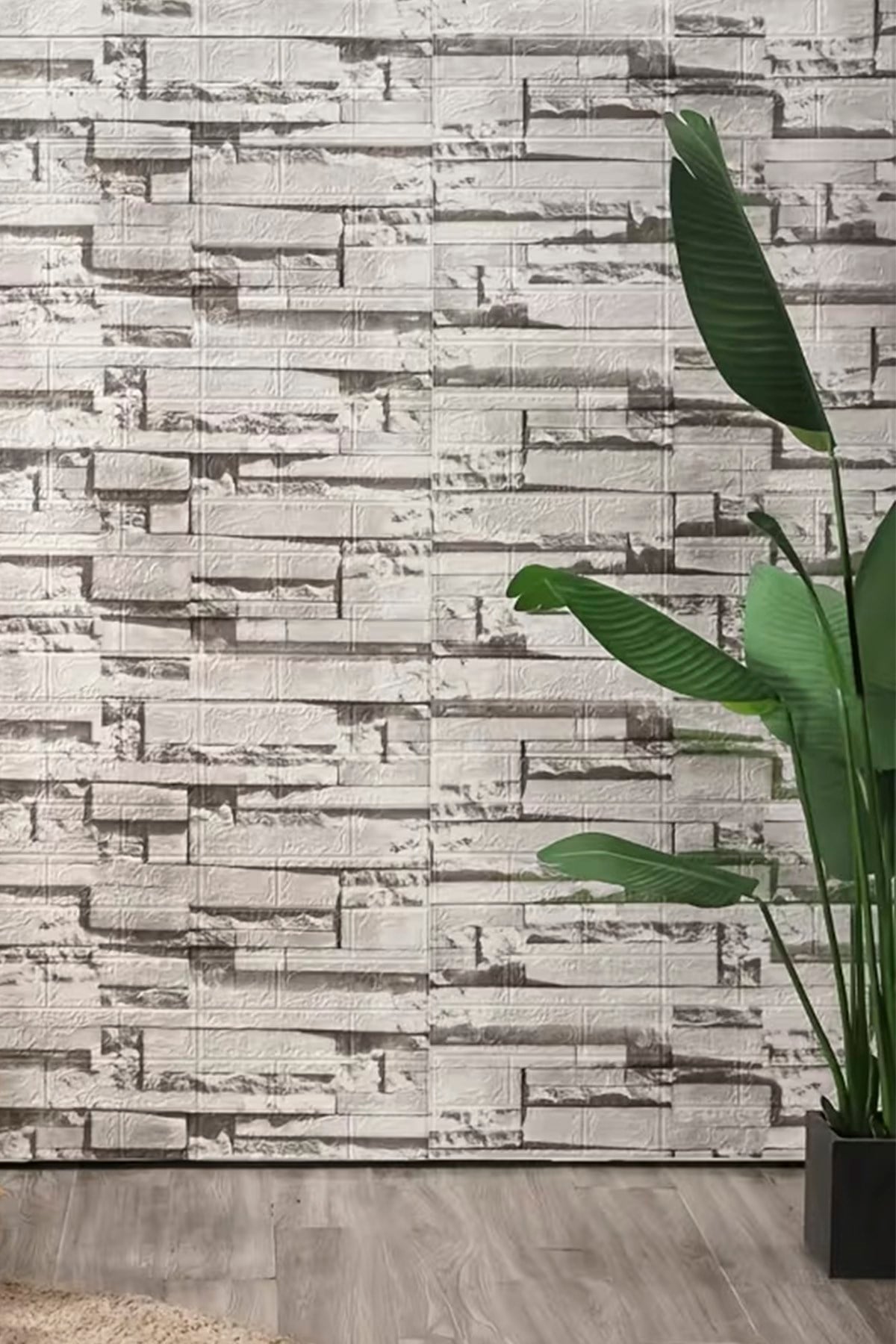 70x77 Cm Beyaz 0,54M² 3d Kendinden Yapışkanlı Tuğla Duvar Kağıdı Kaplama Panel Köpük-FC72