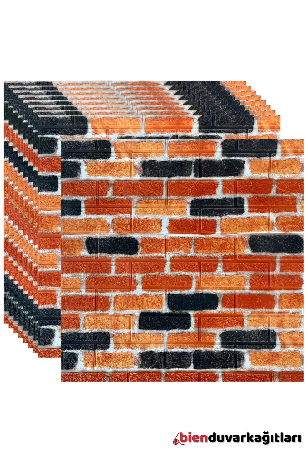70x77 Cm Beyaz 0,54M² 3d Kendinden Yapışkanlı Renkli Tuğla Duvar Kağıdı Kaplama Panel Köpük-FC06