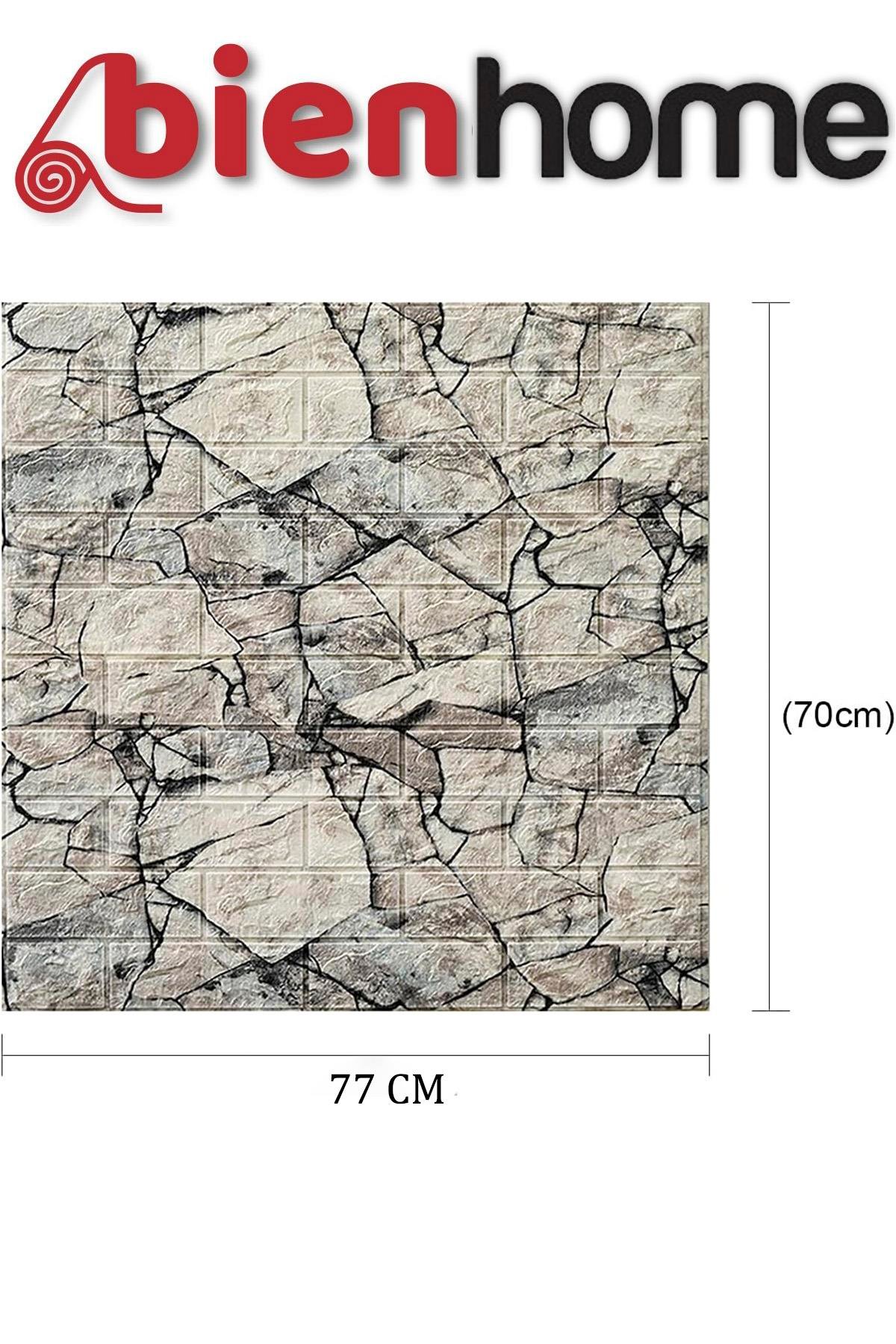 70x77 Cm Beyaz 0,54M² 3d Kendinden Yapışkanlı Tuğla Duvar Kağıdı Kaplama Panel Köpük FC84