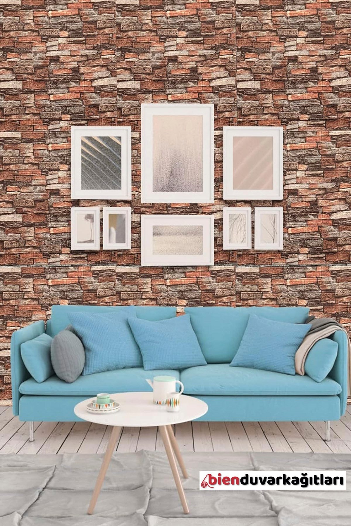 70x77 Cm Beyaz 0,54M² 3d Kendinden Yapışkanlı Renkli Antik Tuğla Duvar Kağıdı Kaplama Panel Köpük-FC24