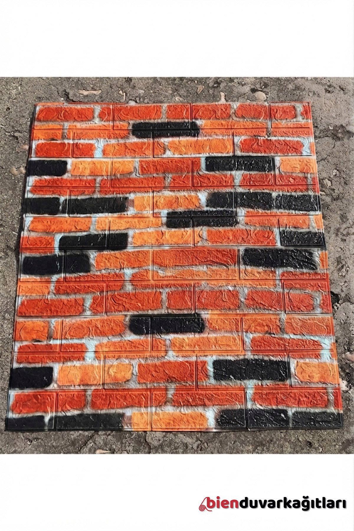 70x77 Cm Beyaz 0,54M² 3d Kendinden Yapışkanlı Renkli Tuğla Duvar Kağıdı Kaplama Panel Köpük-FC06