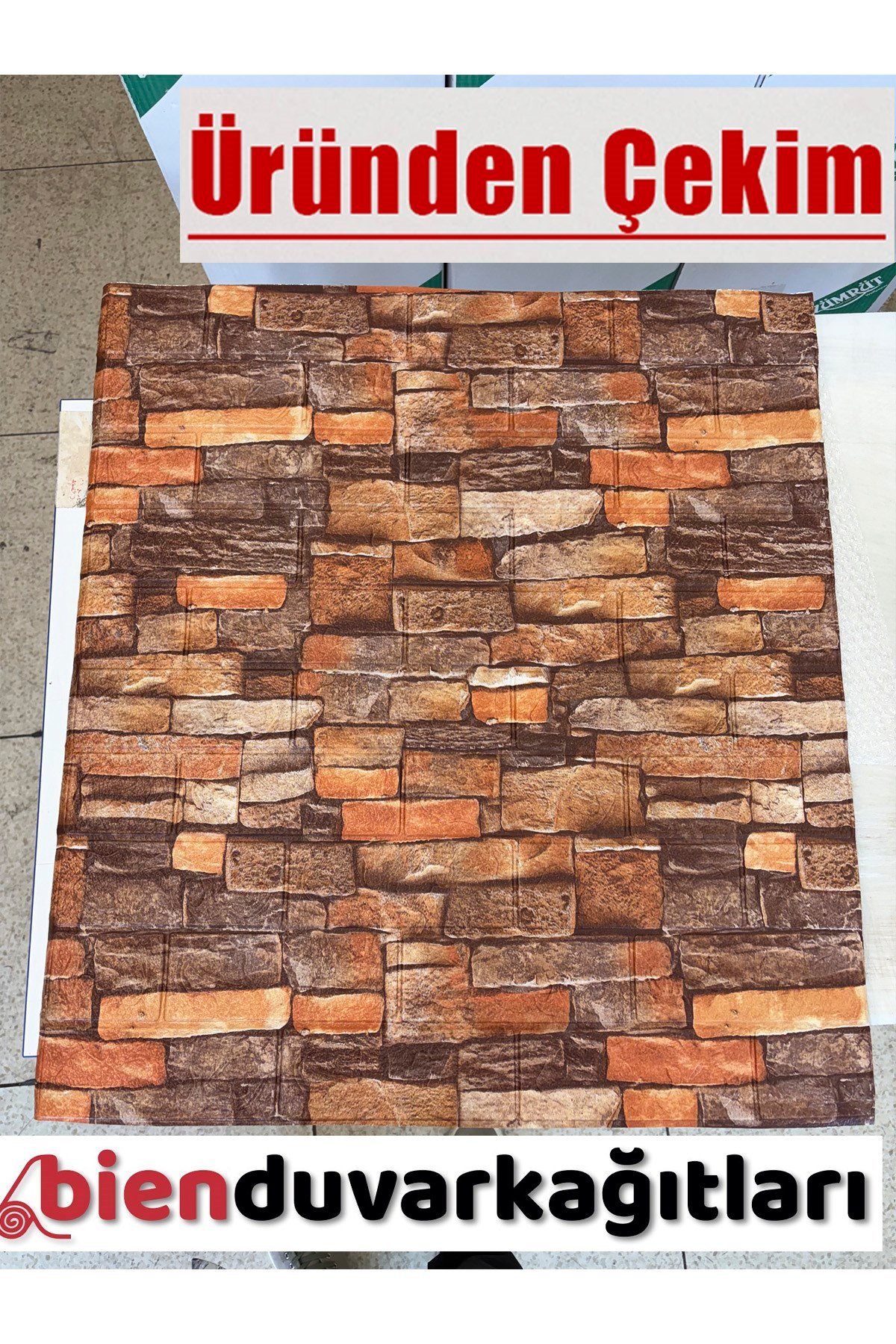 70x77 Cm Beyaz 0,54M² 3d Kendinden Yapışkanlı Renkli Antik Tuğla Duvar Kağıdı Kaplama Panel Köpük-FC24