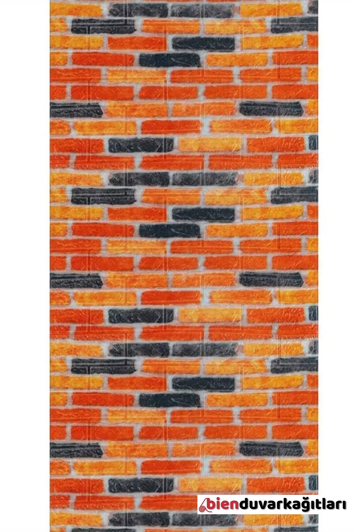 70x77 Cm Beyaz 0,54M² 3d Kendinden Yapışkanlı Renkli Tuğla Duvar Kağıdı Kaplama Panel Köpük-FC06