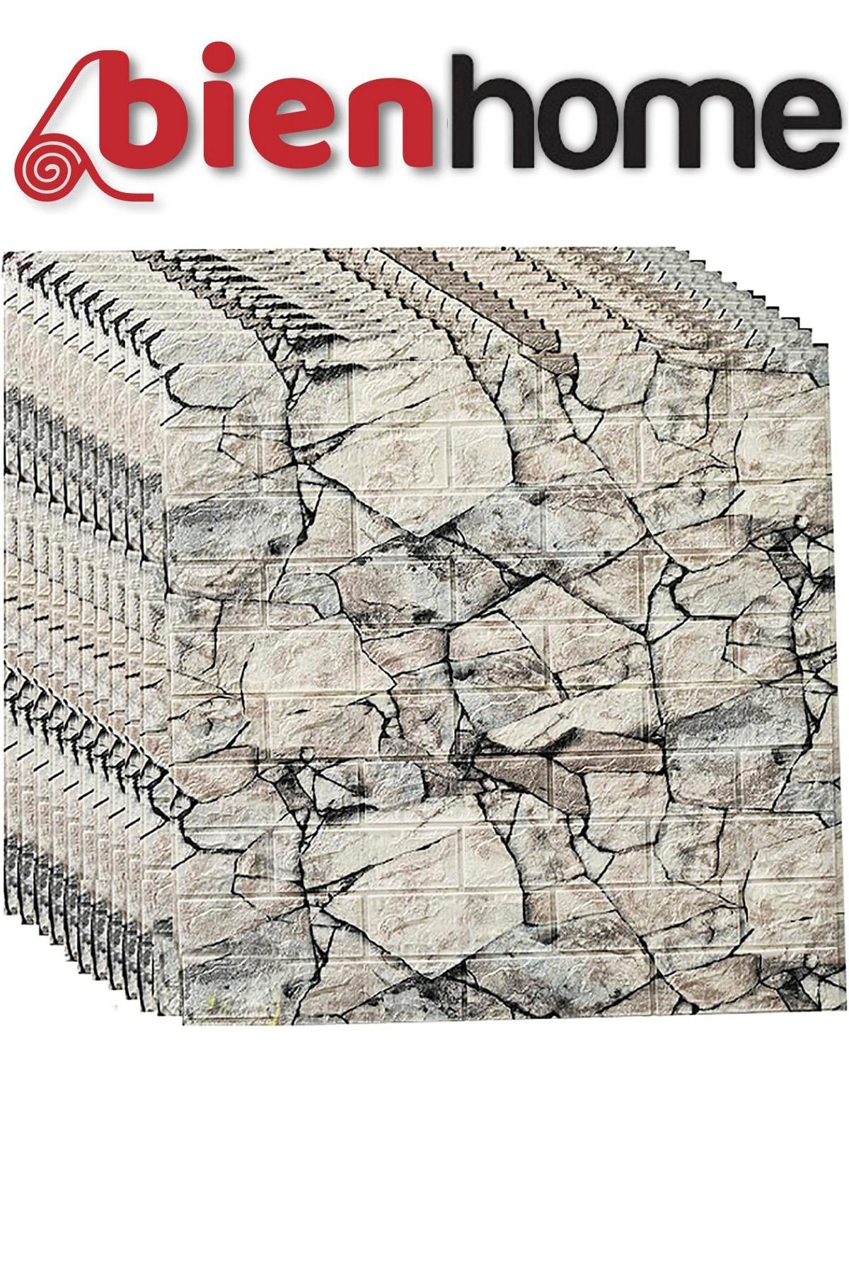 70x77 Cm Beyaz 0,54M² 3d Kendinden Yapışkanlı Tuğla Duvar Kağıdı Kaplama Panel Köpük FC84