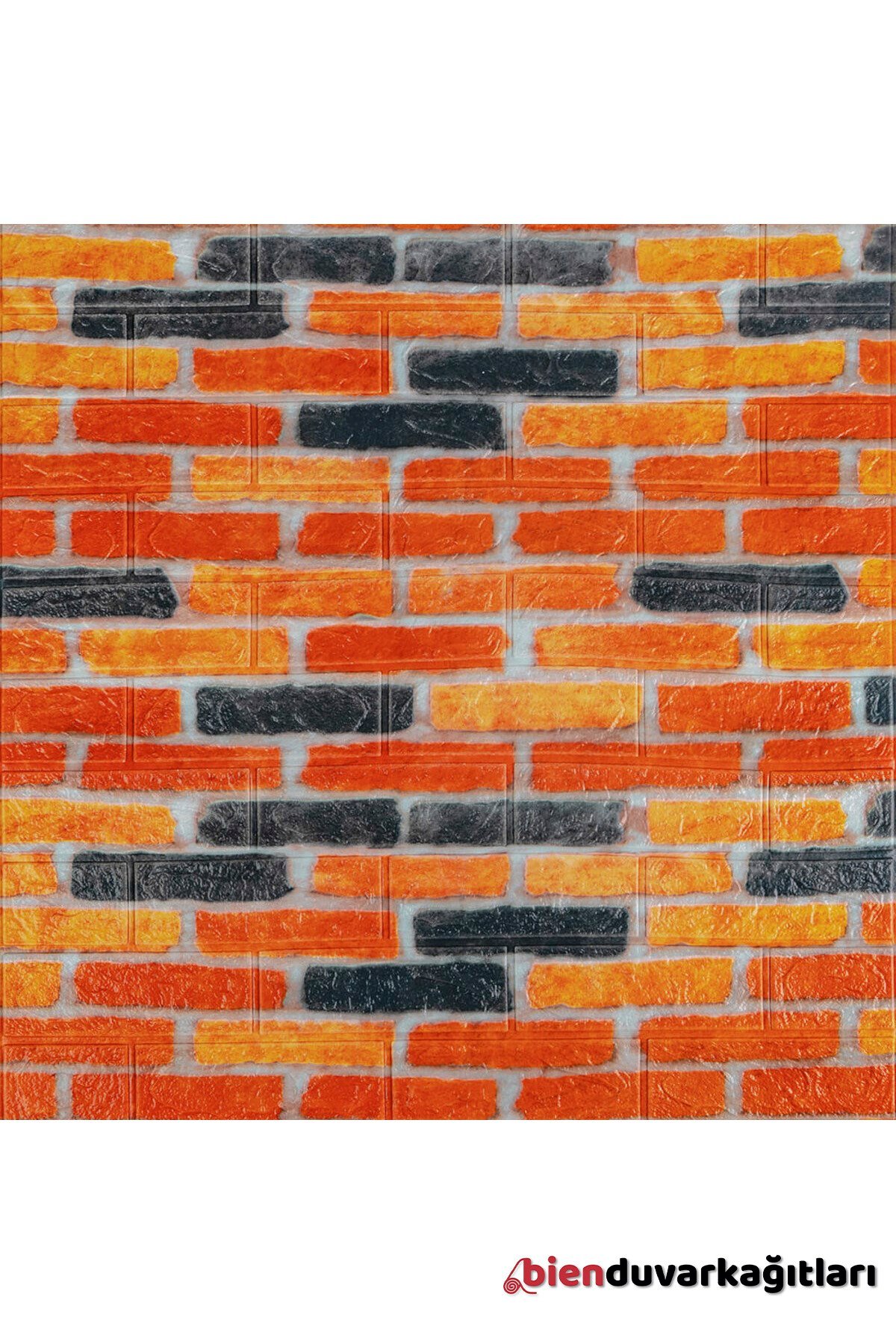 70x77 Cm Beyaz 0,54M² 3d Kendinden Yapışkanlı Renkli Tuğla Duvar Kağıdı Kaplama Panel Köpük-FC06