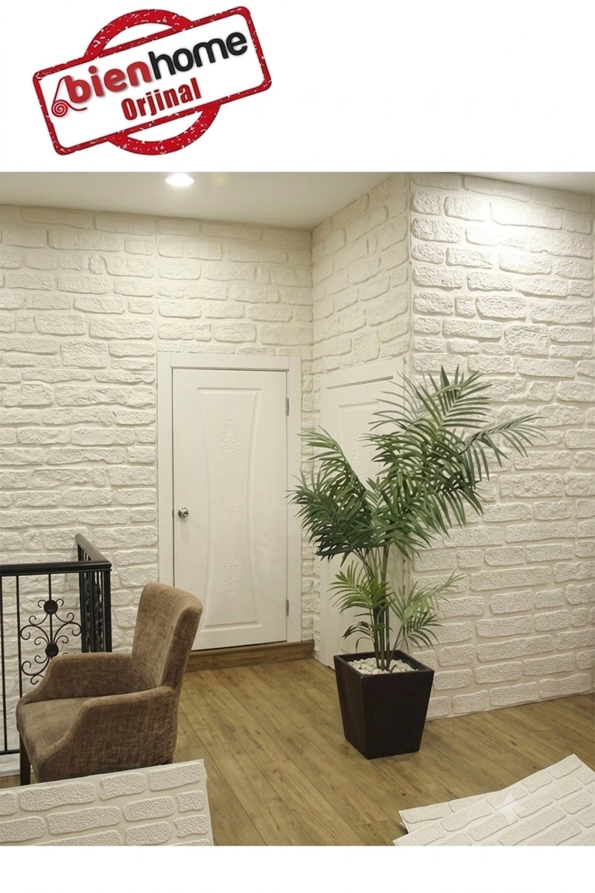 70x77 Cm Kesme Antik Beyaz Duvar Panel 3D Tuğla Görünümlü Beyaz 0,54M² 3d Kendinden Yapışkanlı Tuğla Duvar Kağıdı Kaplama Panel Köpük-3106