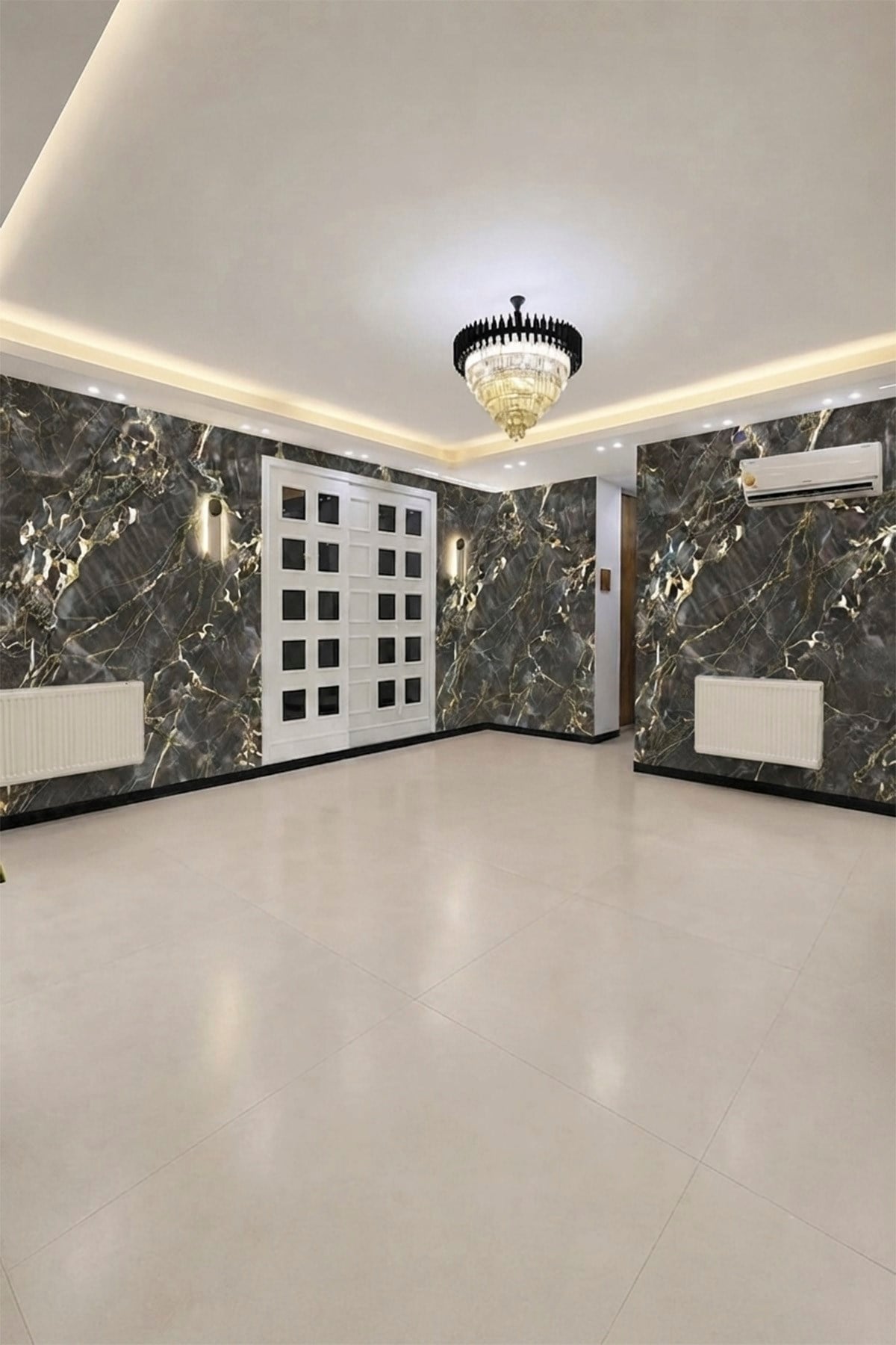 Bien Exclusive 2048 Yeni Gold Damarlı Kahve Mermer Desen Premium Duvar Kağıdı 5 M²