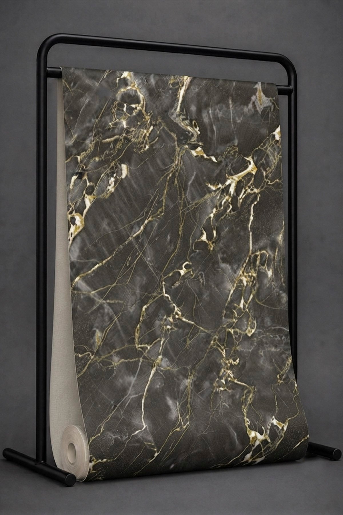 Bien Exclusive 2048 Yeni Gold Damarlı Kahve Mermer Desen Premium Duvar Kağıdı 5 M²