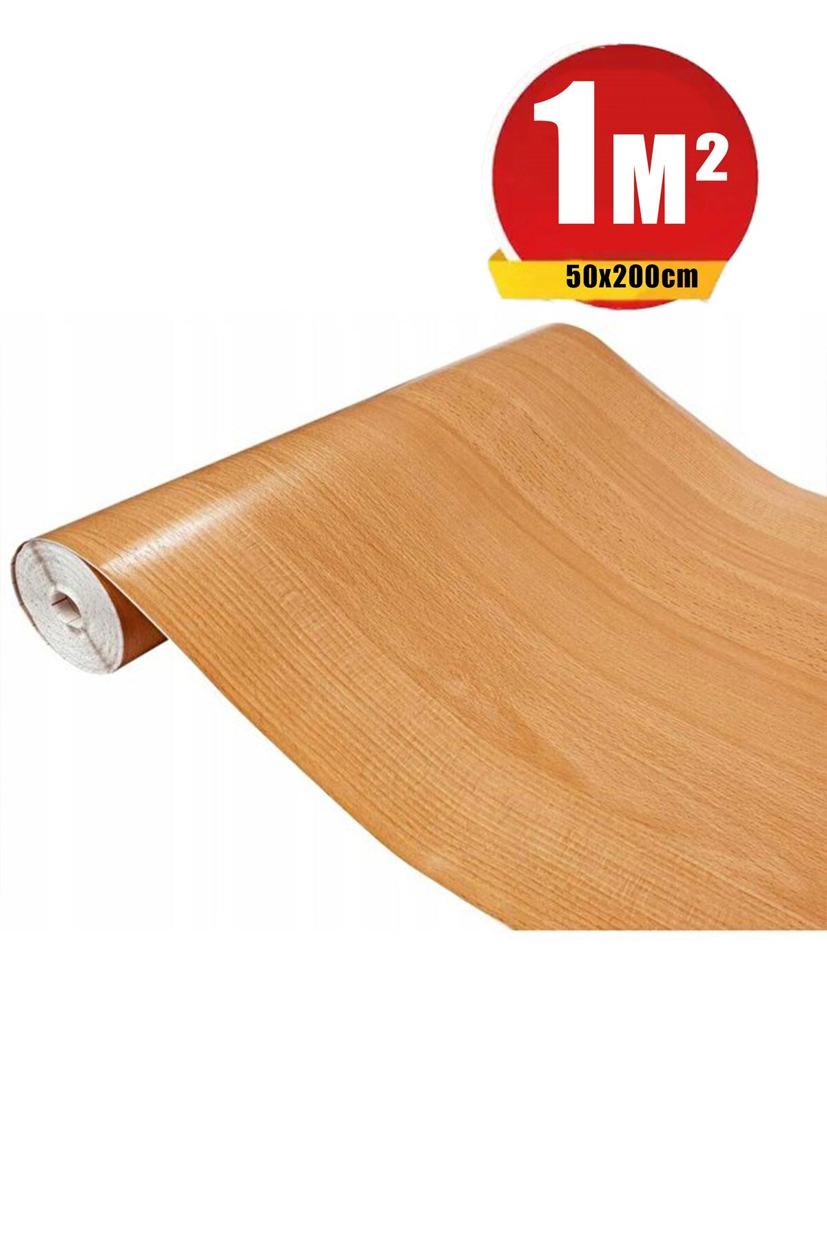 Bien Exclusive (50CM X 2MT), 1 M² Cm Kayın Ahşap Desen Yapışkanlı Folyo Renler Yapışkanlı Folyo Kaplama Pvc F10