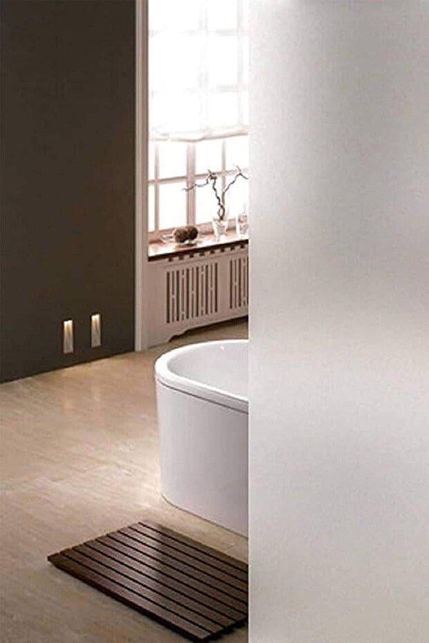 Bien Exclusive (50CM X 2MT), 1 M² Cm Şeffaf Buzlu Cam Premium Yapışkanlı Kaplama Pvc Folyo F-02