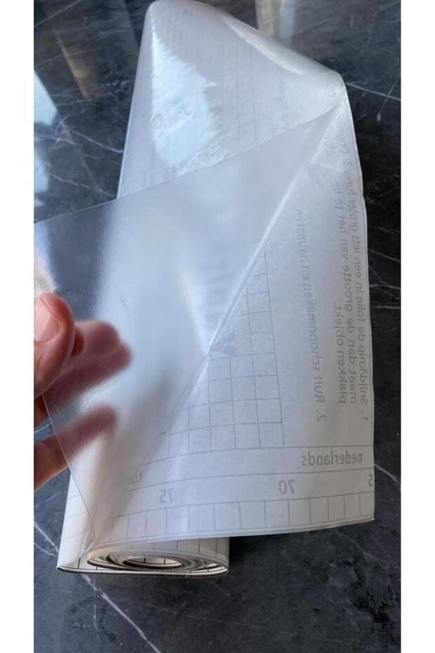 Bien Exclusive (50CM X 2MT), 1 M² Cm Şeffaf Buzlu Cam Premium Yapışkanlı Kaplama Pvc Folyo F-02