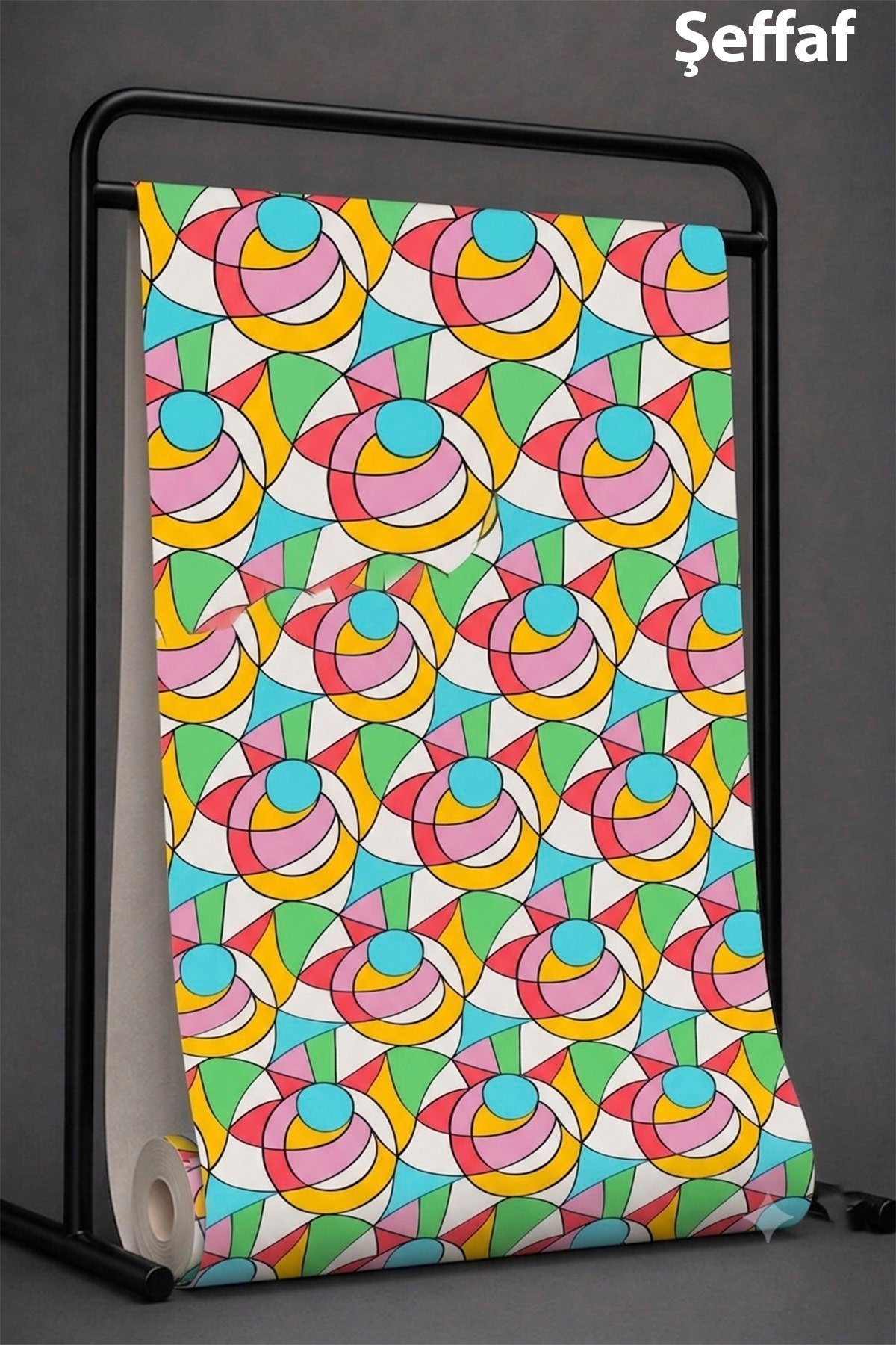 Bien Exclusive (50CM X 2MT), 1 M² Cm Vitray Pencere Desen Şeffaf Yapışkanlı Kaplama Pvc Folyo F-60